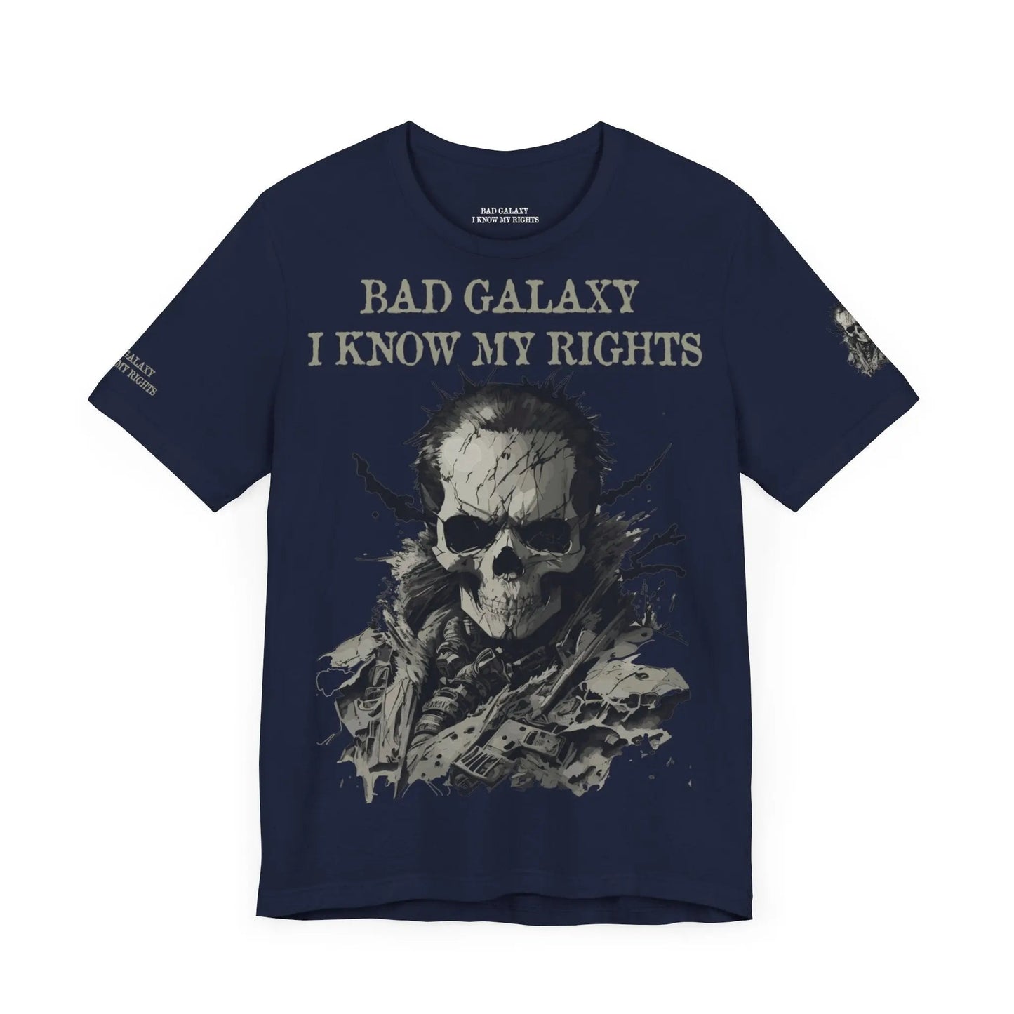 Bad Galaxy Skull T Shirt Made In USA 100 Percent Cotton Eco Friendly Inks Durable Stitching