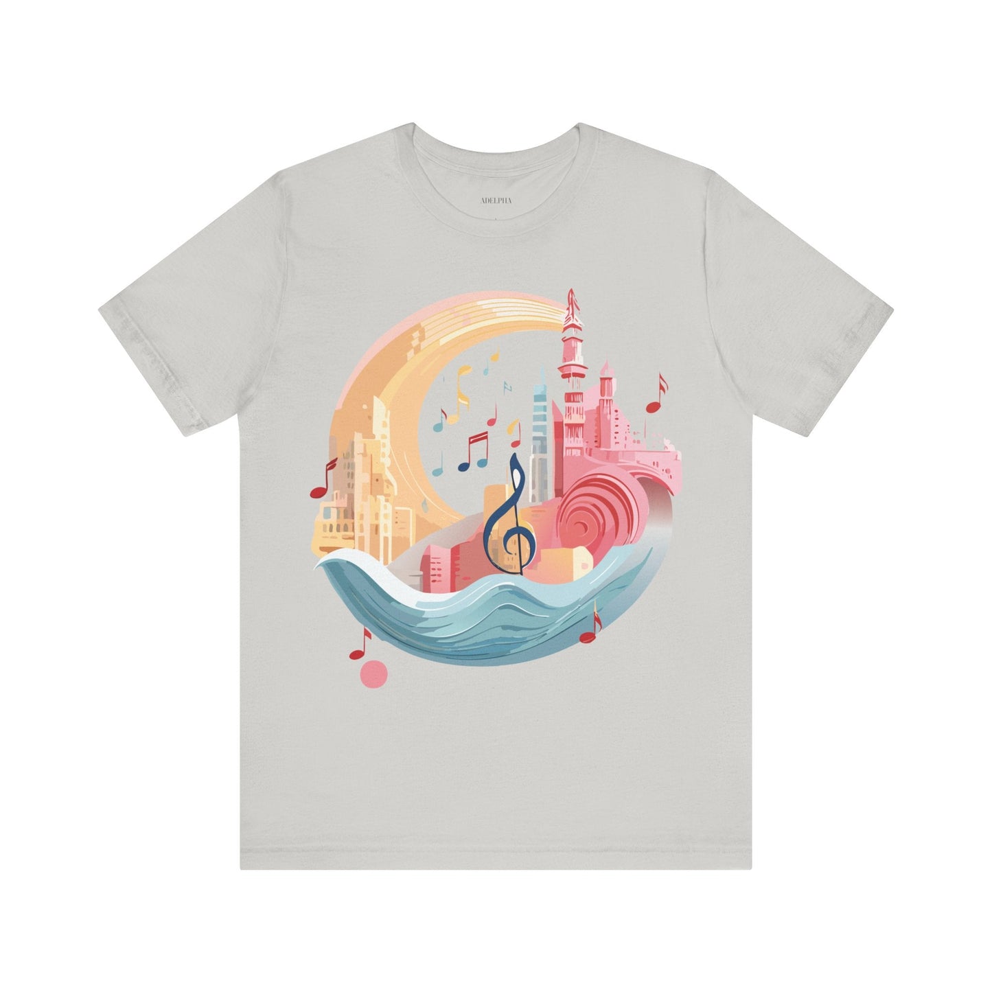 Music Graphic T Shirt Unisex Jersey Short Sleeve Art Design by Adelpha Vintage Inspired Tee