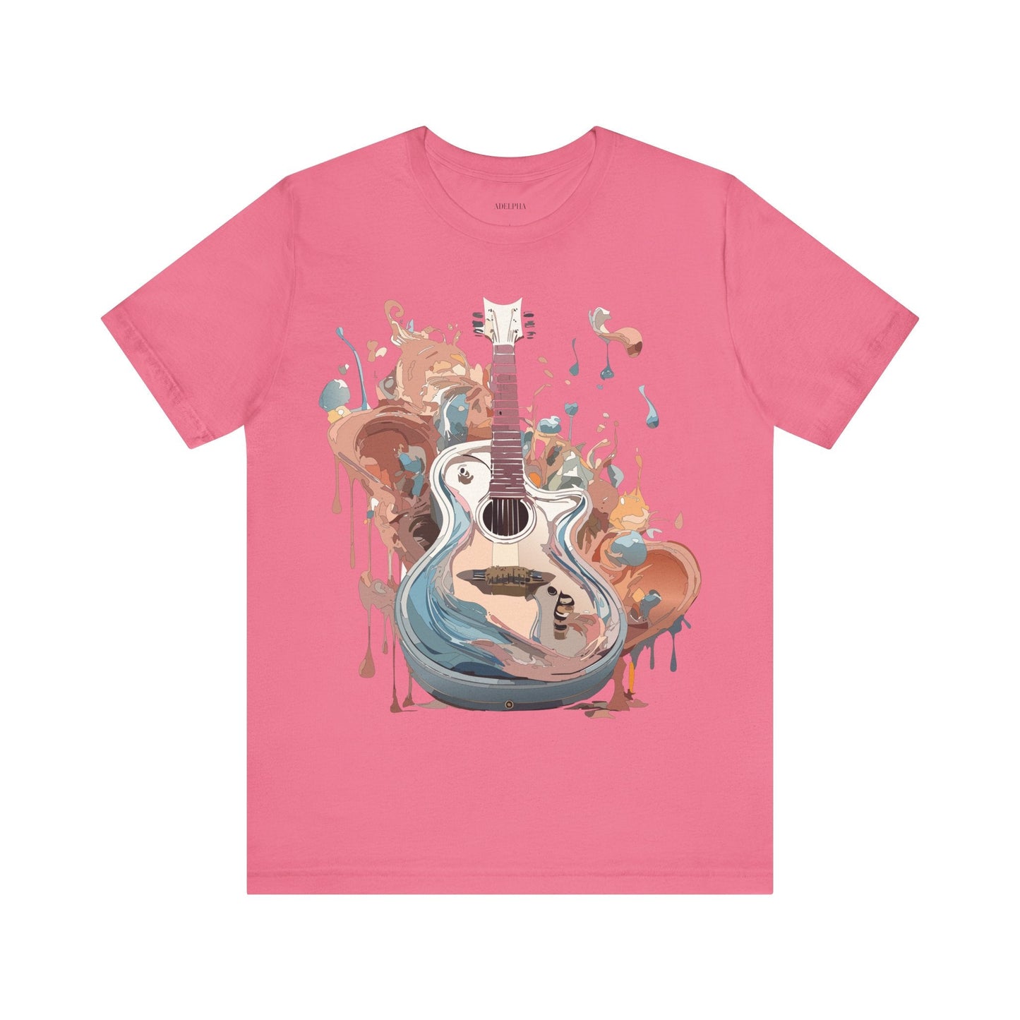 Music Graphic Unisex 100 Cotton Vintage Art with Musical Elements Tee 56