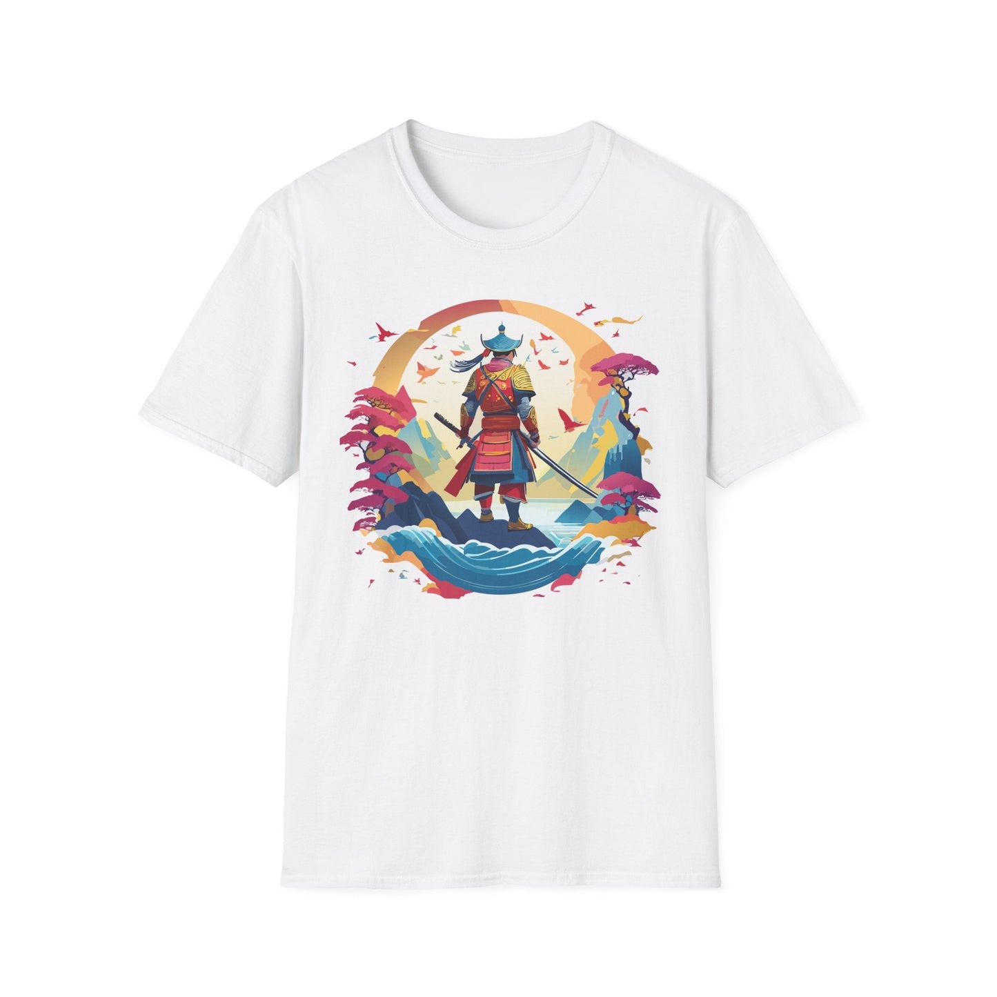 Samurai Shirt Unisex Tee Made With 100 Percent Ring Spun Cotton Soft Durable Comfort Gildan 64000