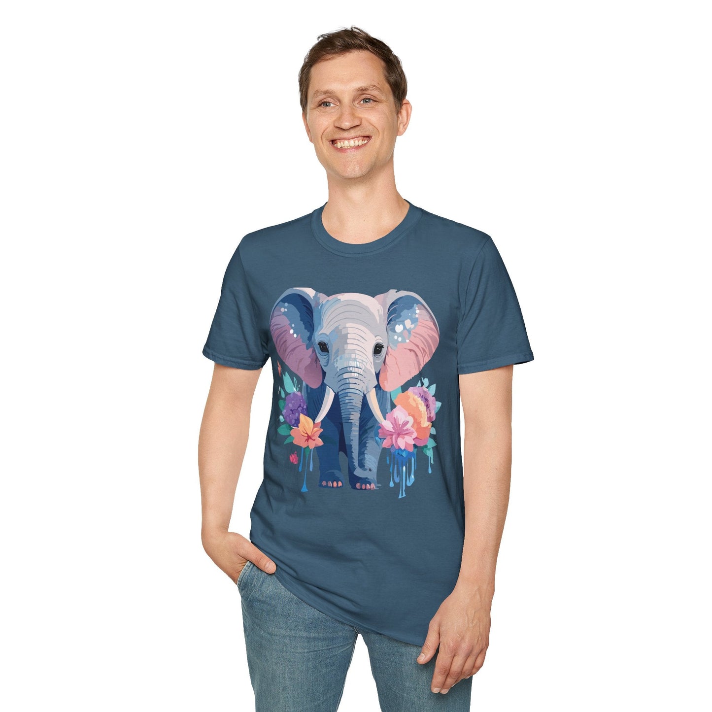 Elephant Graphic T Shirt Unisex Softstyle 64000 Cotton Animals T Shirt For Adults Premium