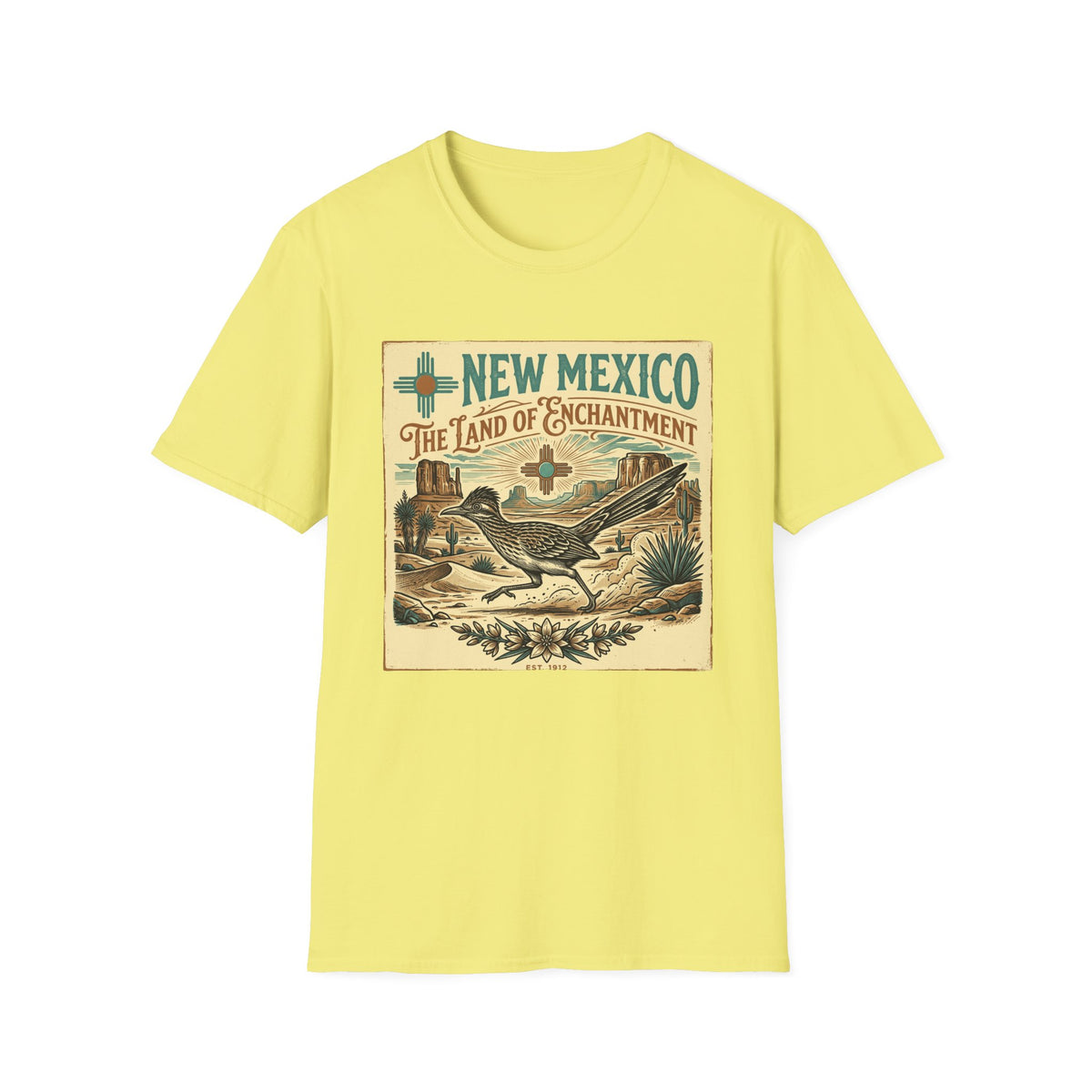 New Mexico Vintage Travel T-Shirt — New Mexico The Land of Enchantment Travel Tourist Graphic Design Unisex 100 Cotton Gildan T-Shirt