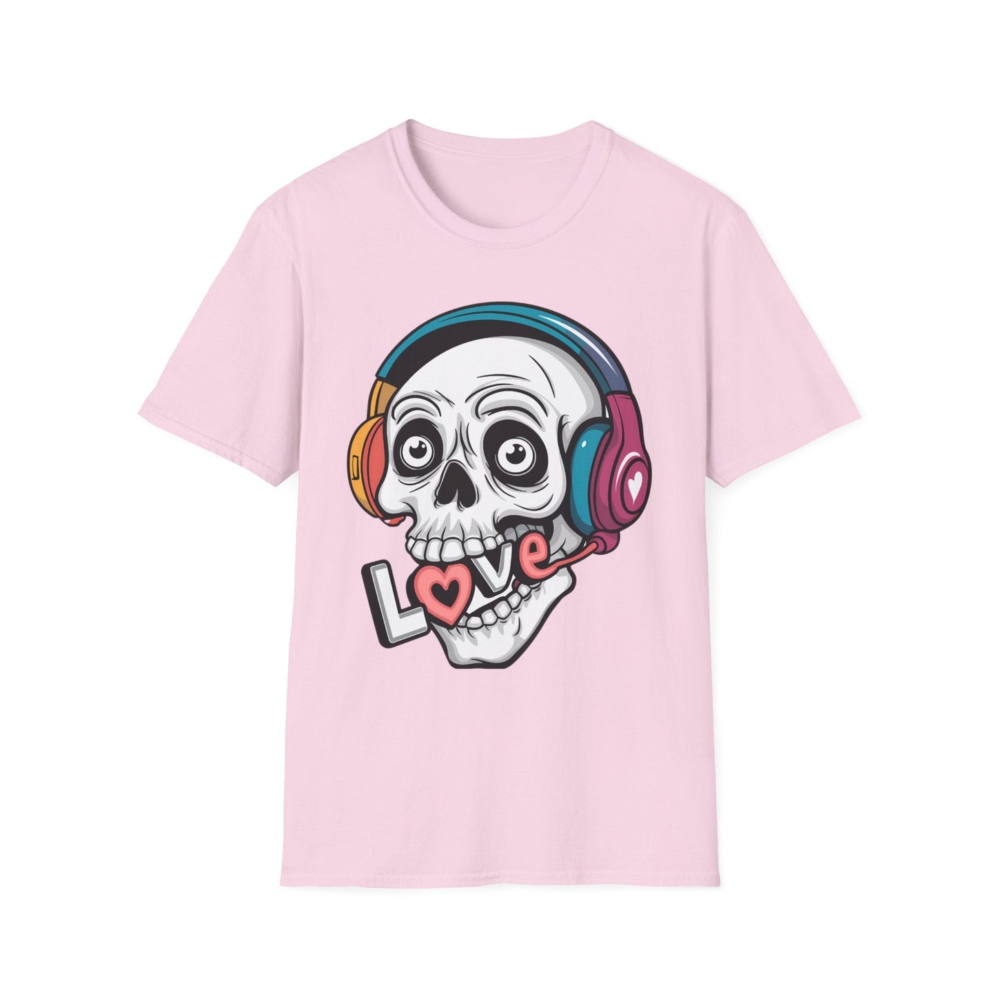 Skull Tee Shirt Unisex Skeleton Shirt With Skull Artwork Gildan Softstyle Cotton Tee