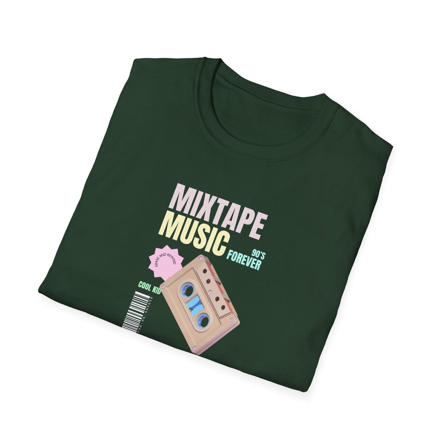 Mixtape Music T-Shirt Unisex Cotton Retro Cassette Graphic Tee