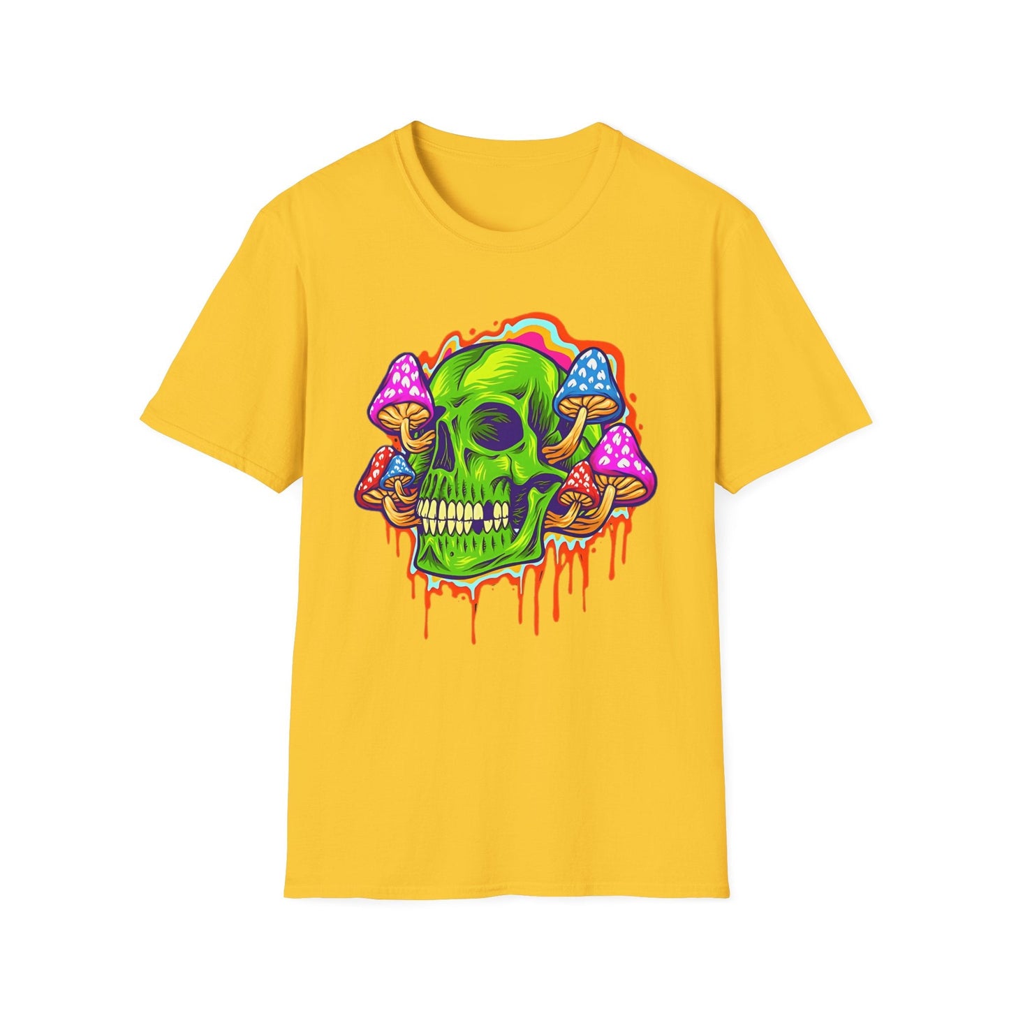 Skull Tee Shirt Unisex Skeleton Shirt With Skull Design Gildan Softstyle 64000 Cotton Tee