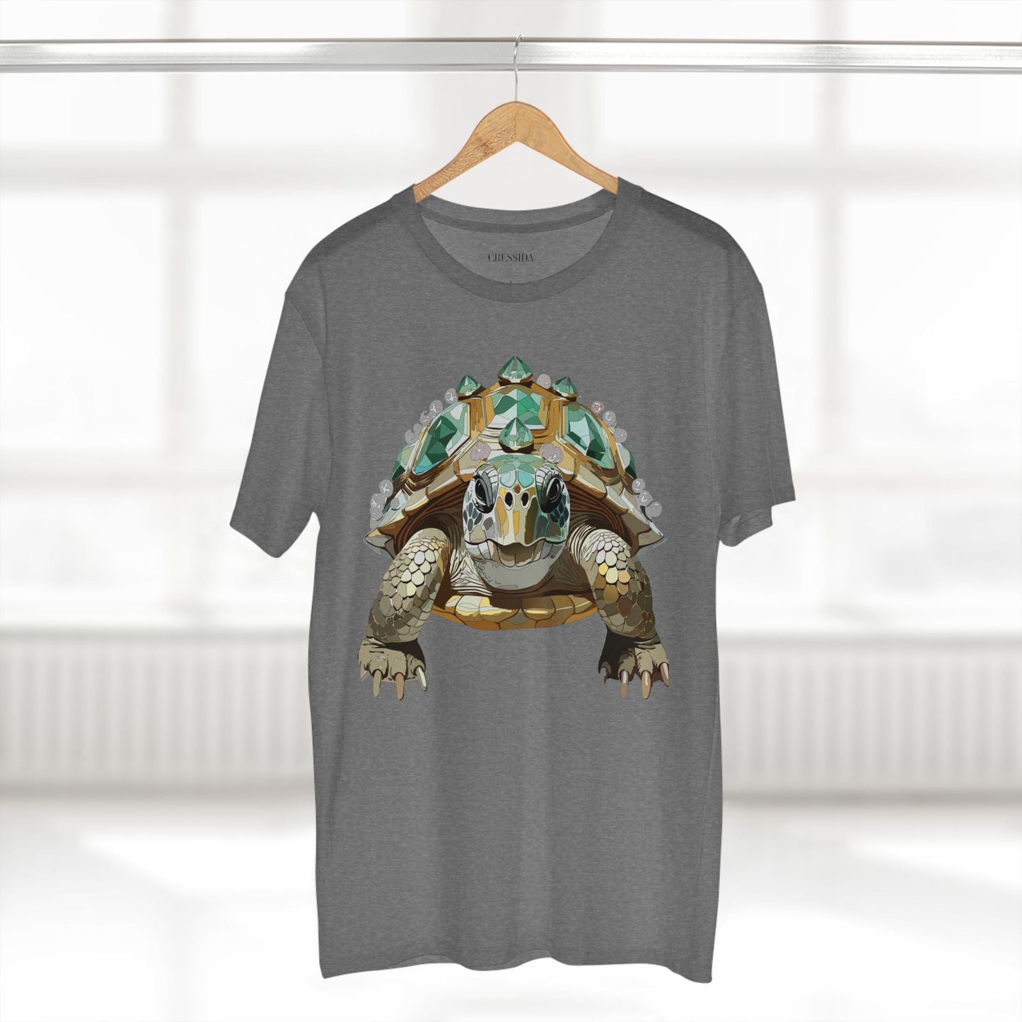 Turtle Graphic Unisex 100 Cotton Tee With Unique Animal Golden Medallion Art Design 29
