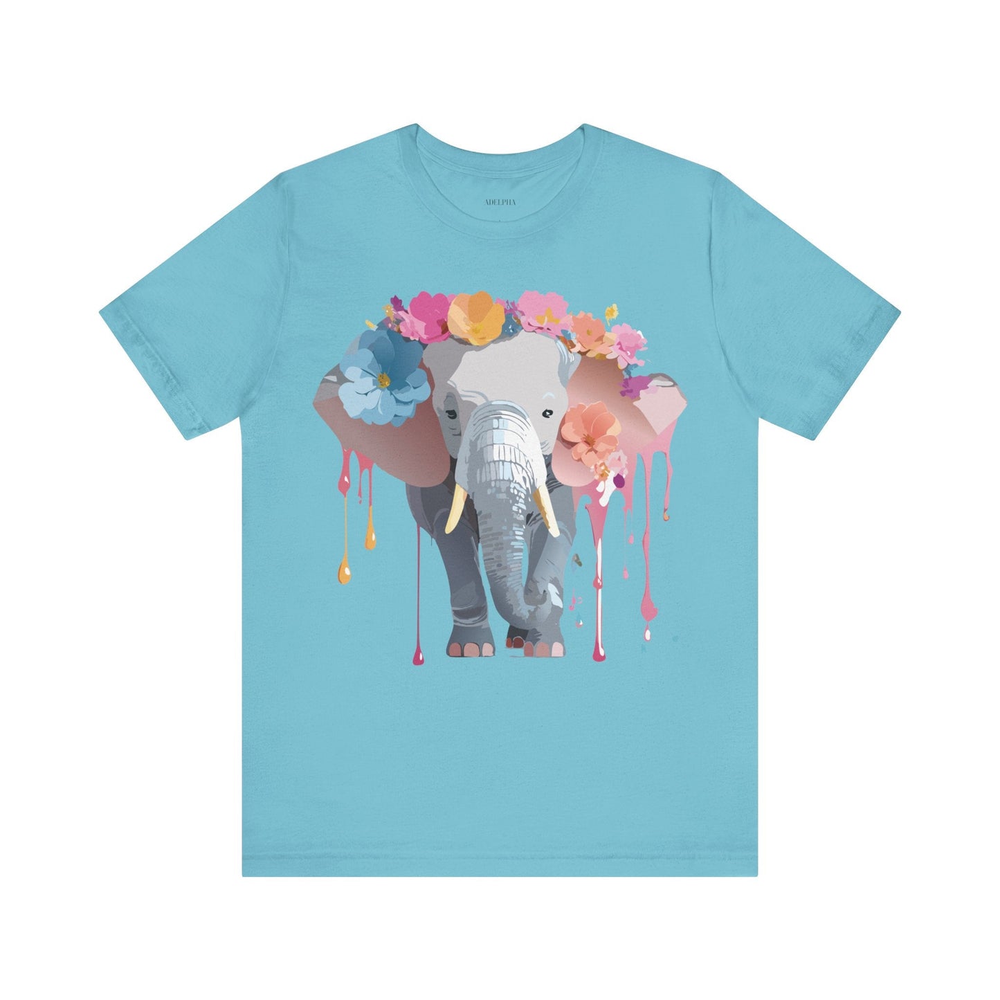 Adelpha Elephant Graphic Tee Unisex Short Sleeve Jersey Shirt With Vintage Artwork