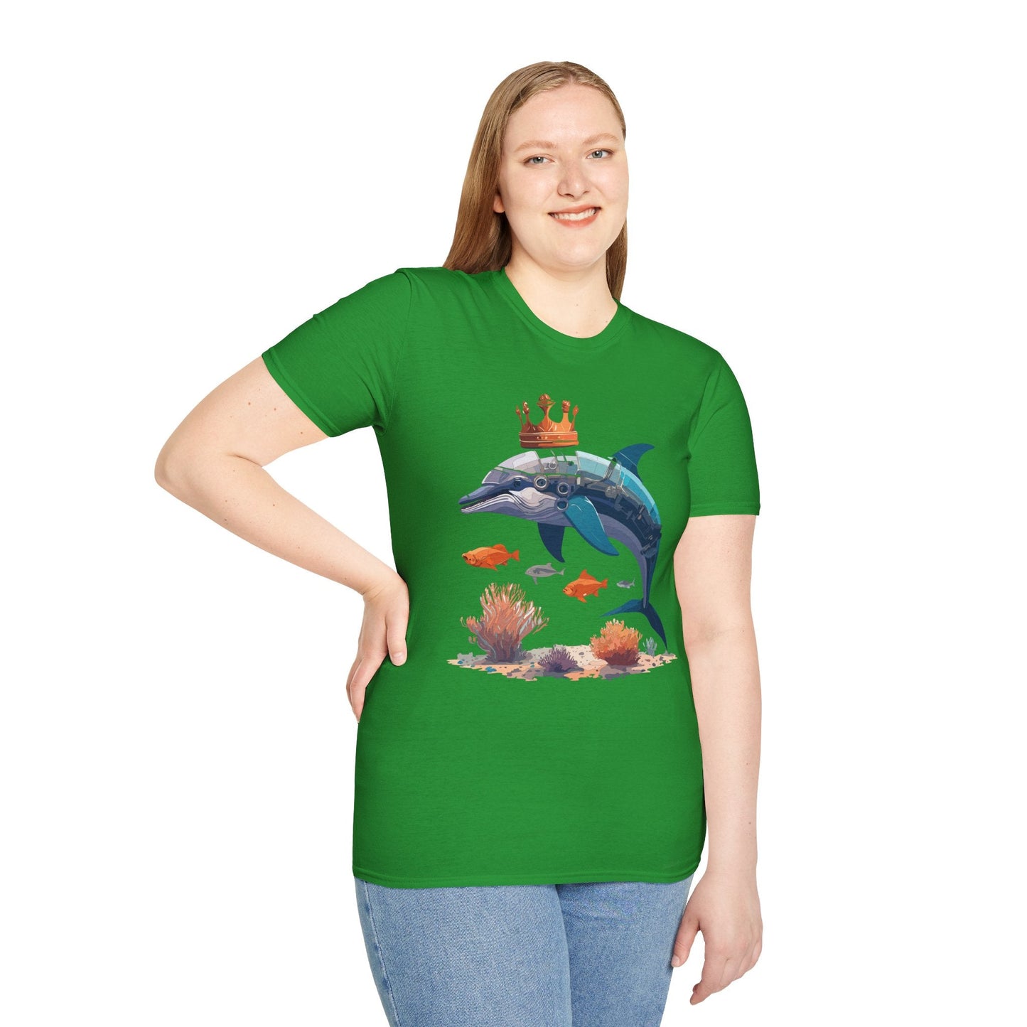 Dolphin Shirt Unisex Softstyle Short Sleeve Tee Gildan 64000 100 Percent Ring Spun Cotton