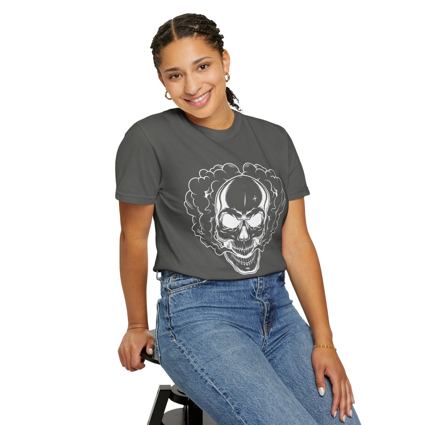 Unisex Cotton Tee Shirt with Skull