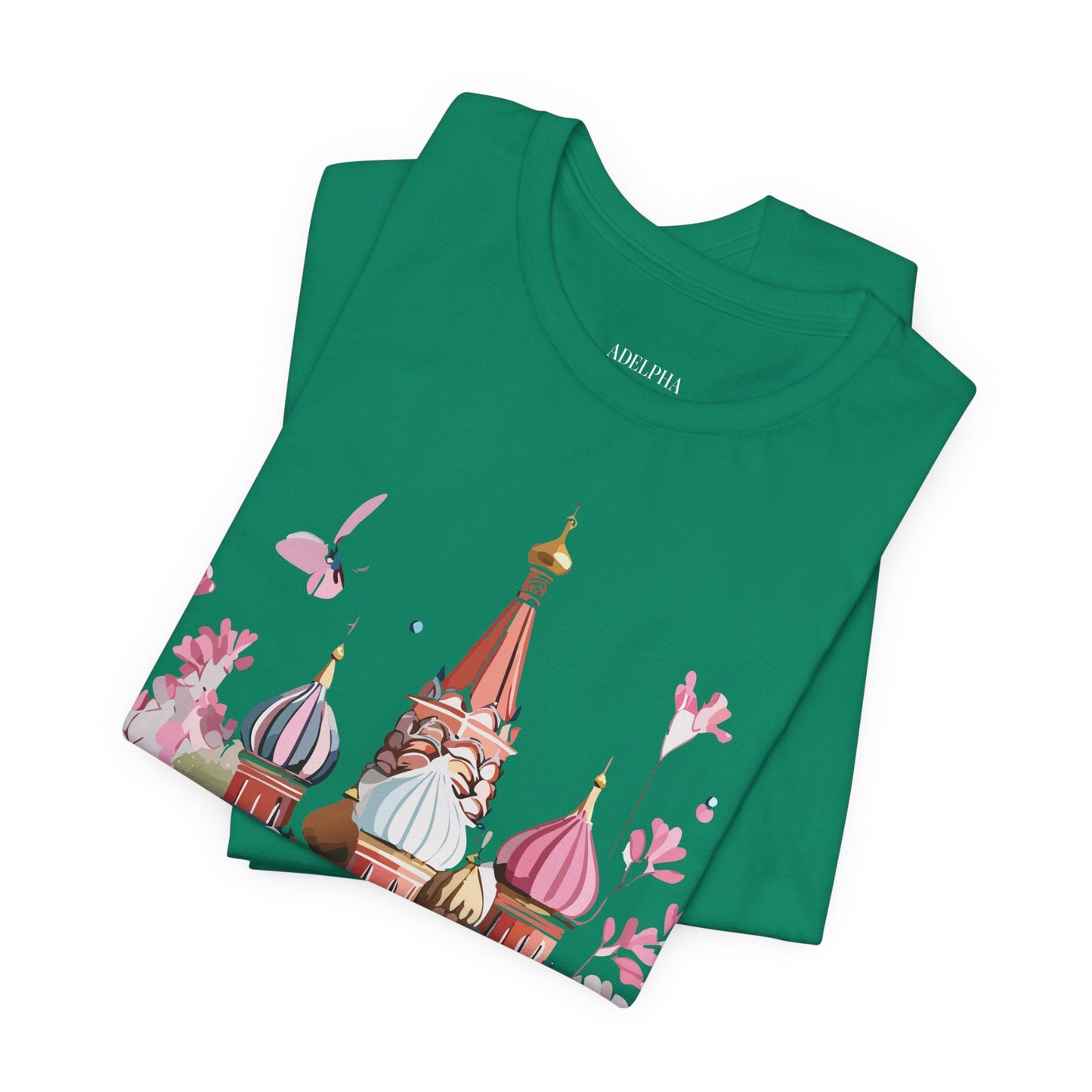 Unisex Moscow Tourist Shirt Graphic Tee By Adelpha Vintage Inspired Art For Everyday Wear