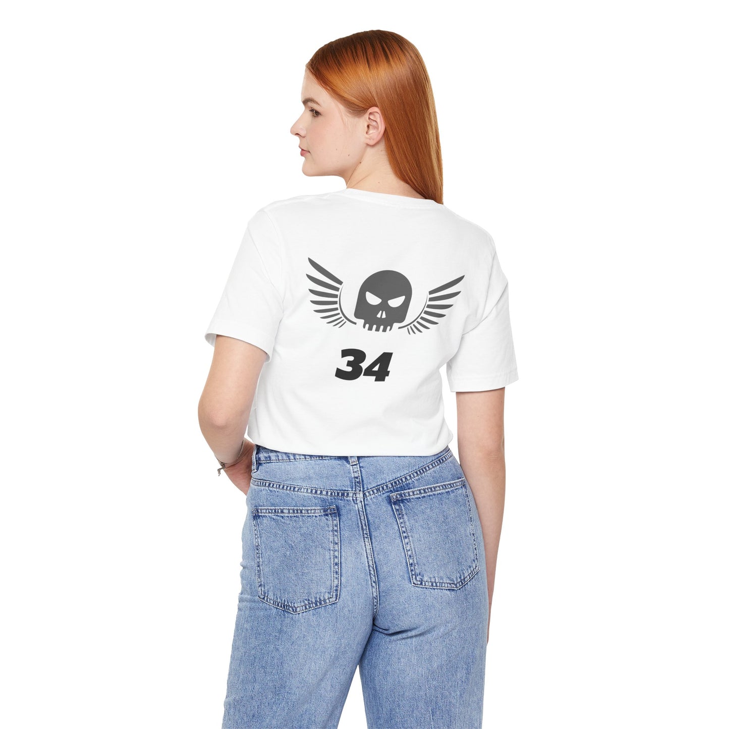 Unisex Cotton Tee Shirt with Skull