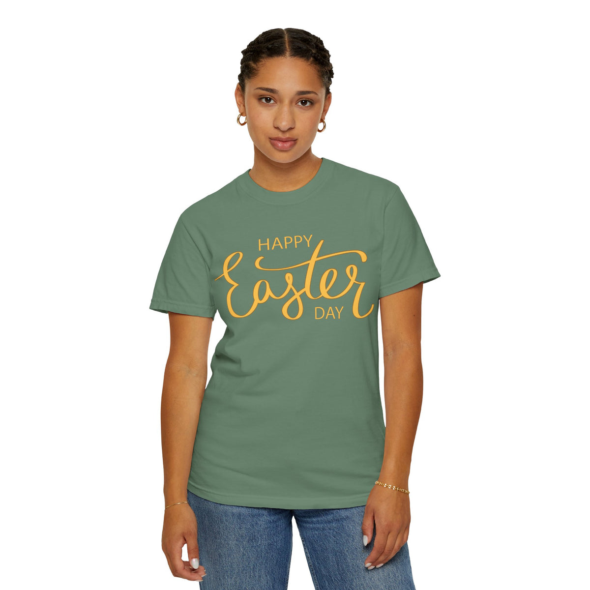 Happy Easter Day T-Shirt, Tee Shirt with Easter Signature, T Shirt with Easter Prints, Tee Shirt with Easter Design