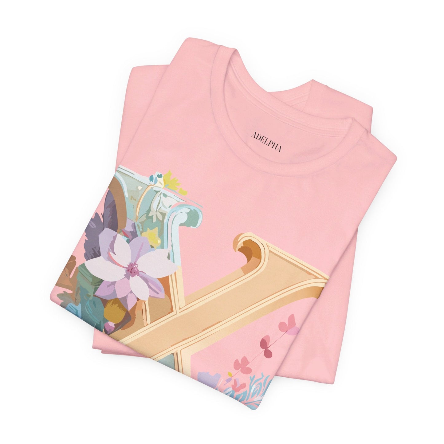 Letter X Shirt Unisex Graphic Tee Adelpha Vintage Inspired Artwork Short Sleeve Edition