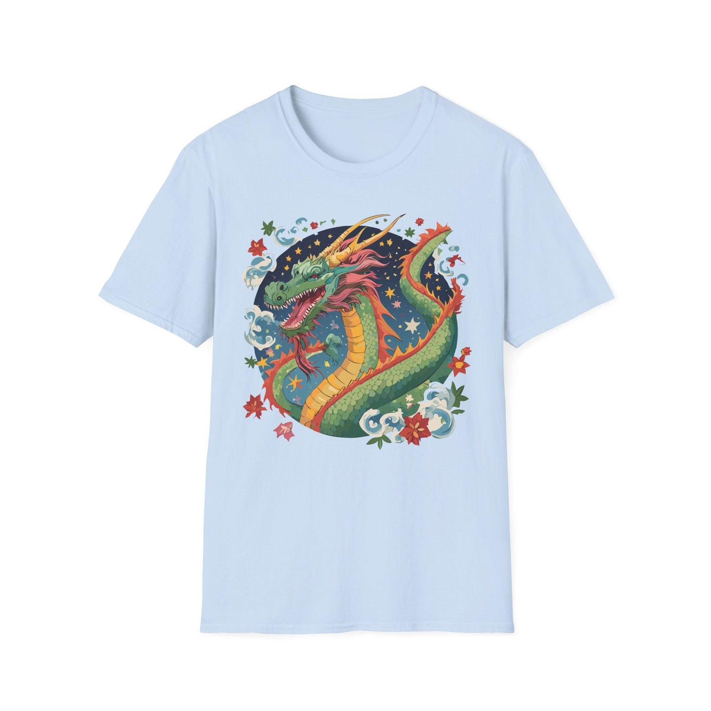 Dragon Graphic Unisex 100 Cotton Tee with Animal Artwork Design 9