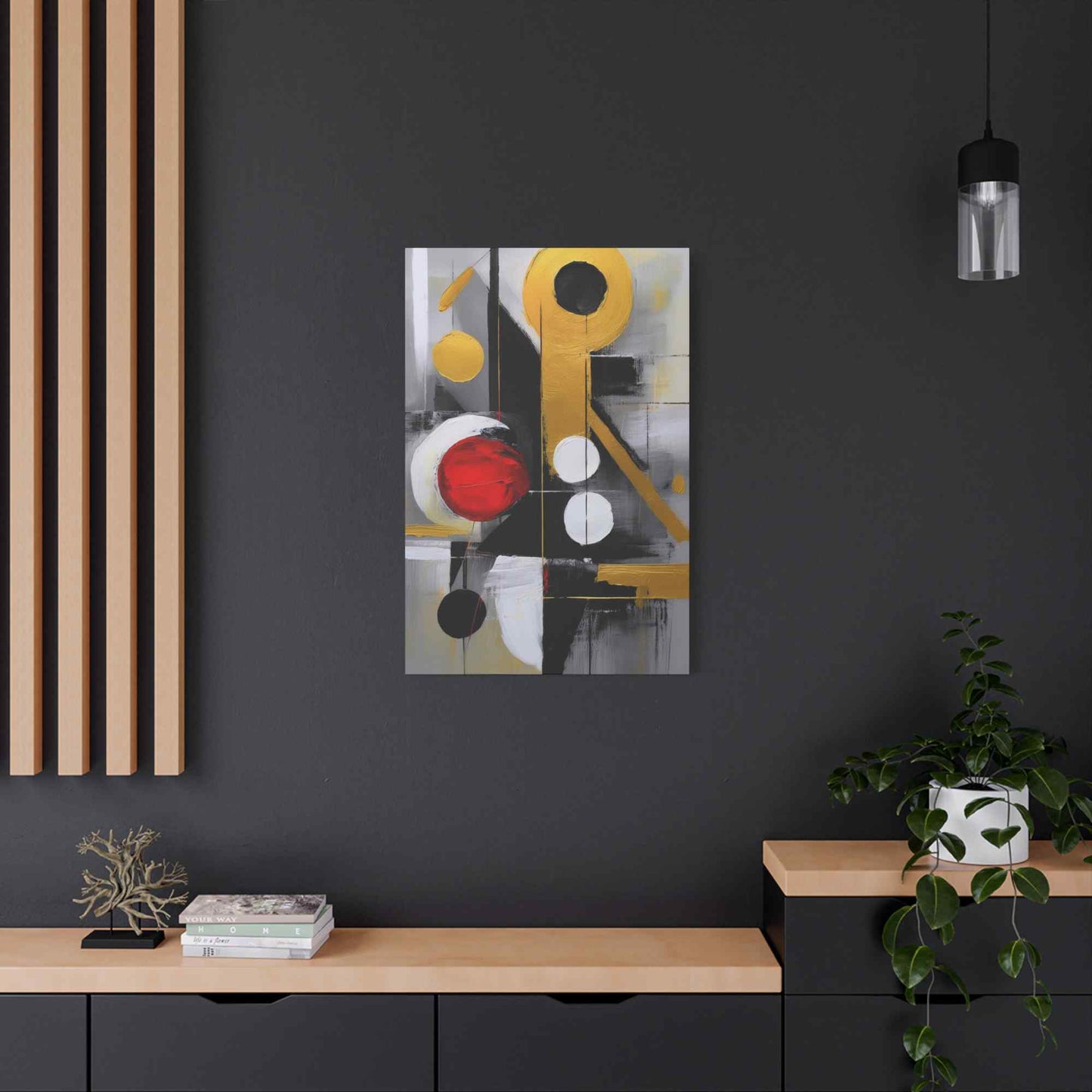 Red Abstract Painting Print Canvas 20x24,20x30,24x30, 24x32,24x36,30x40, 32x48,36x48,40x60 Pine-Wood Inner Frame ABS-24