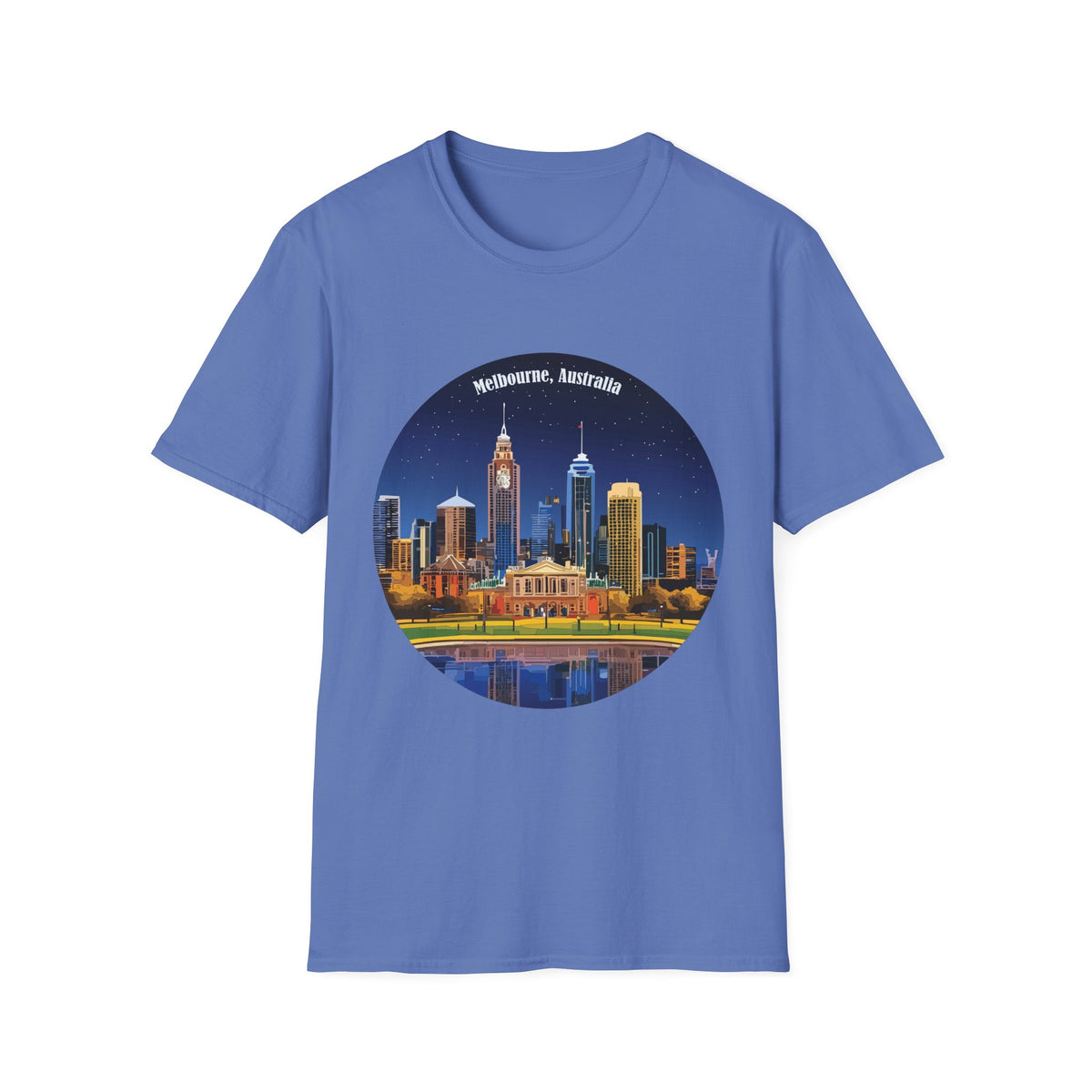 Melbourne Australia Skyline T-Shirt | City Nightscape Tee