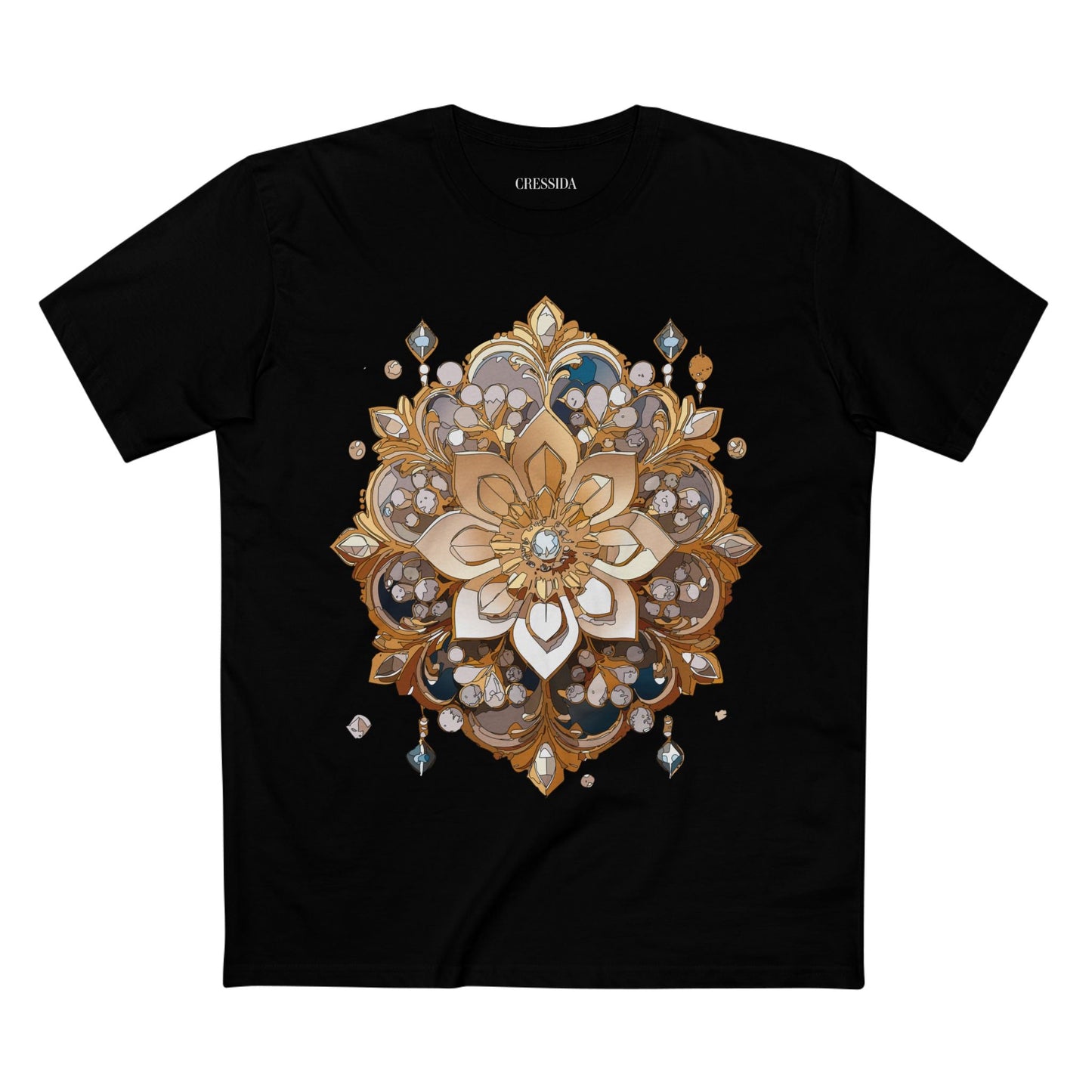 Floral Graphic T-Shirt Unisex 100 Cotton Art Design with Antique Flowers Tee 22