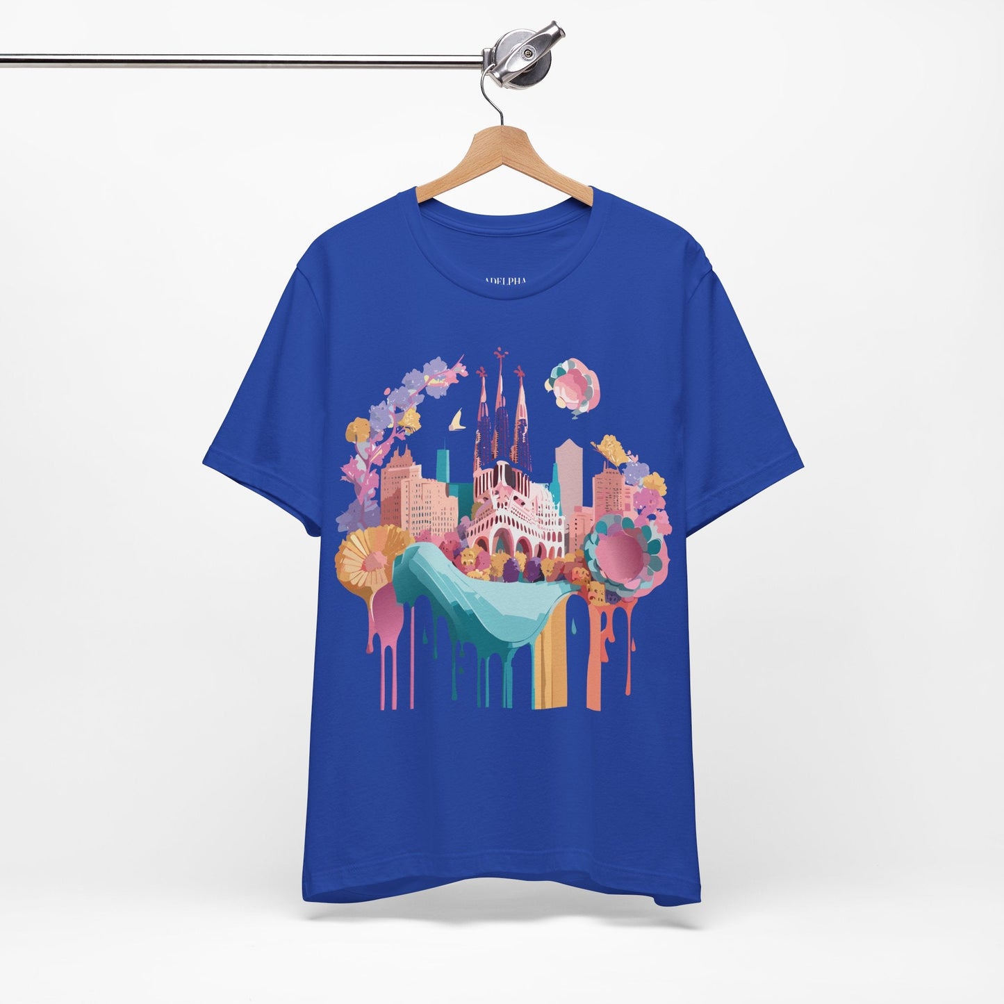 Tourist Shirt Barcelona Graphic Tee Unisex Vintage Style Adelpha Artwork Art Design Tee