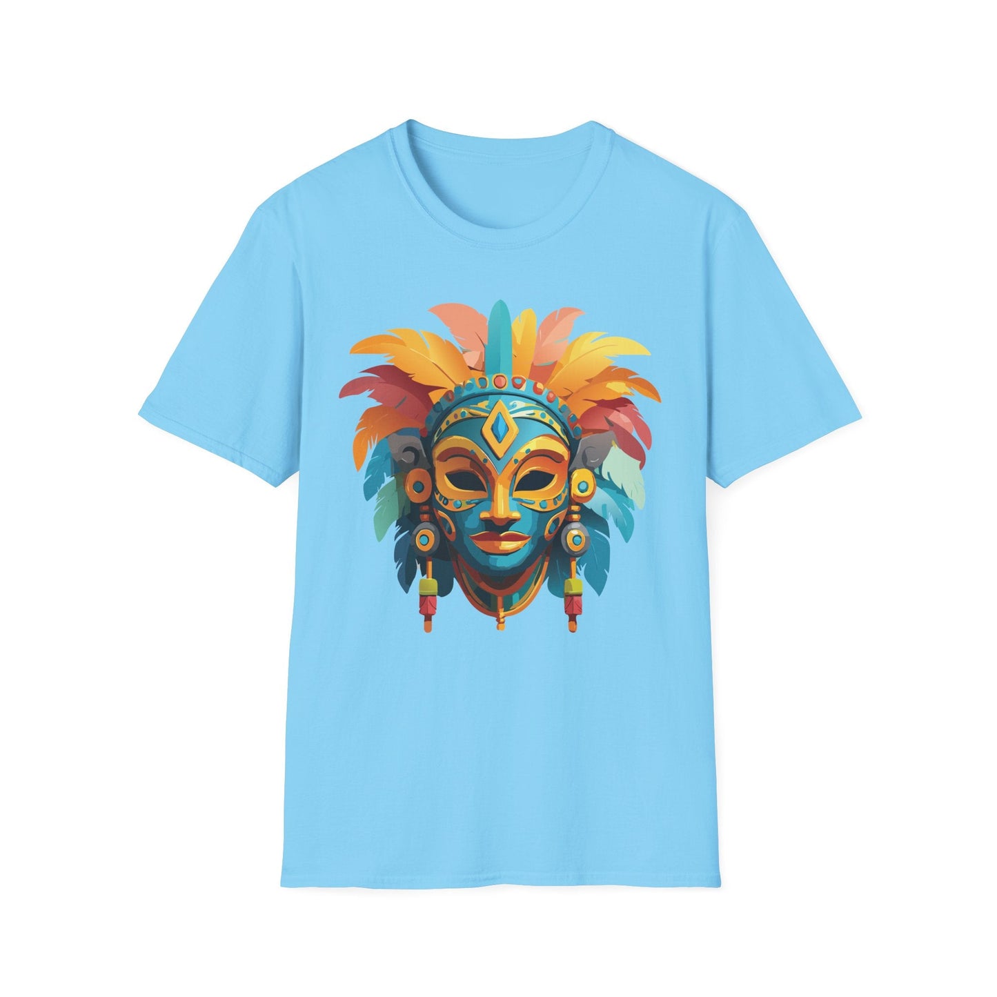 Mask Tee Shirt Unisex Graphic Design Short Sleeve Tee Gildan Softstyle 64000 Ring Spun Cotton