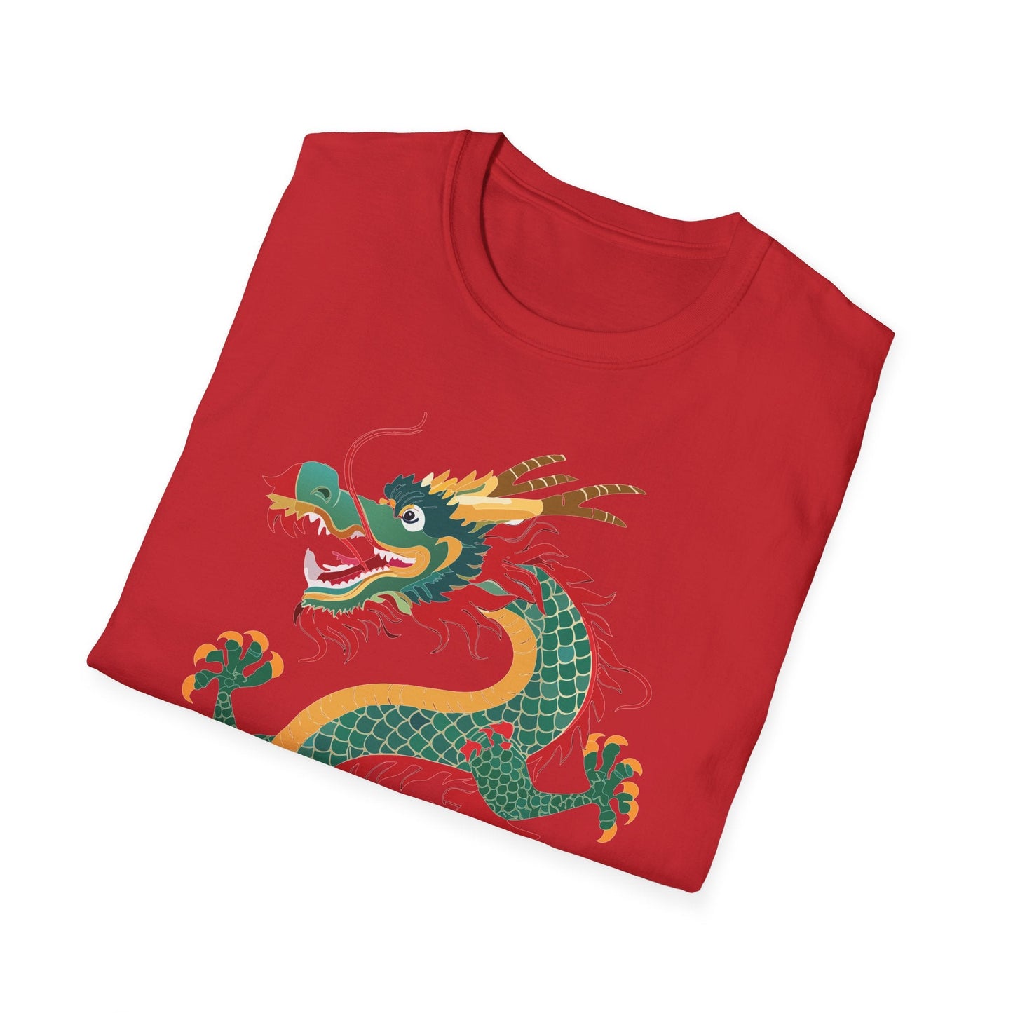 Dragon Graphic Unisex Cotton Softstyle Art Design Tee With Animals 3