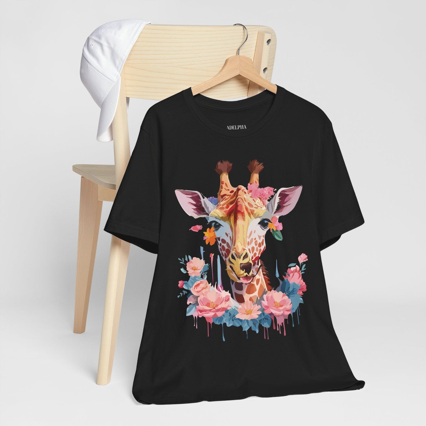 Giraffe Graphic Unisex 100 Cotton Vintage Animal Art T-Shirt 2