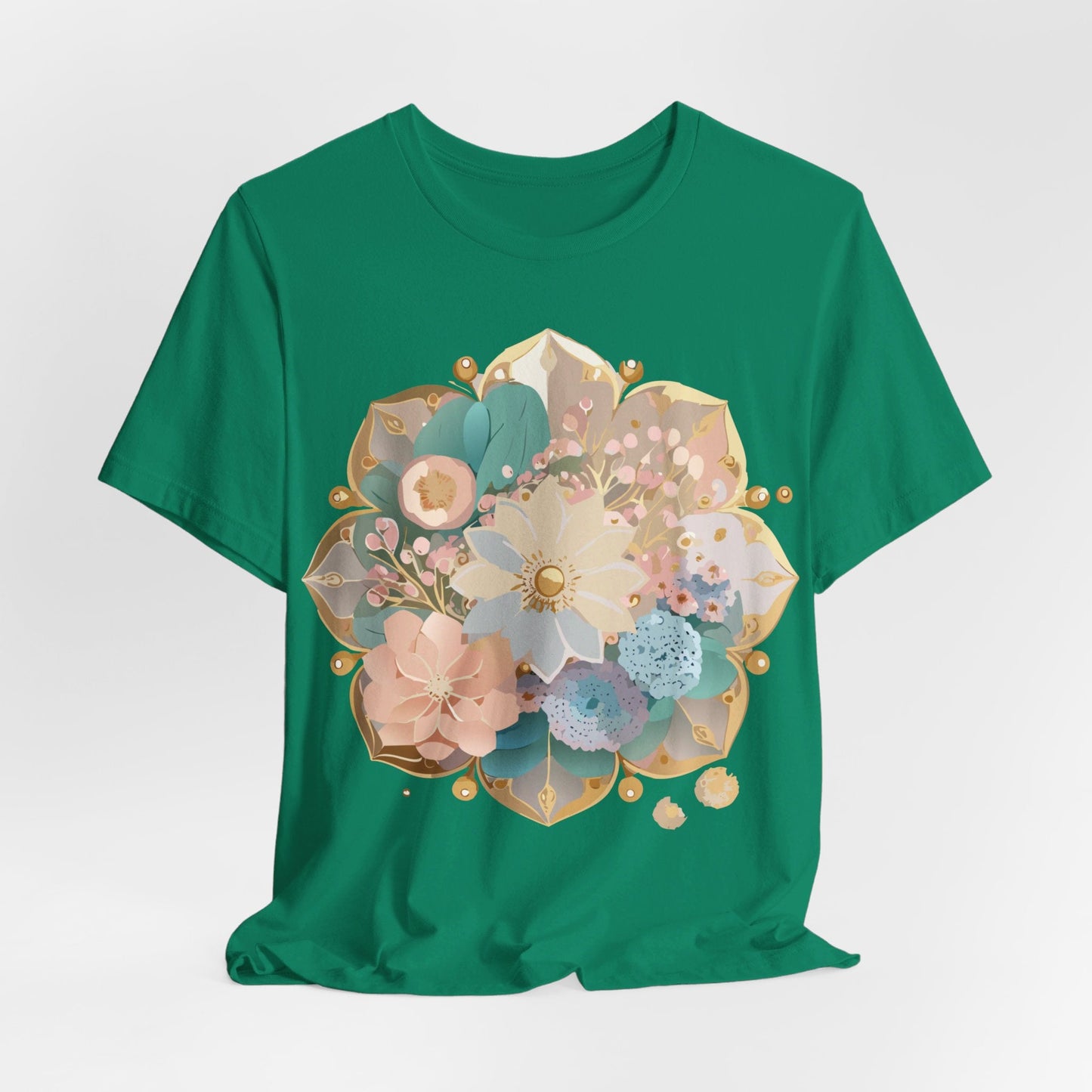 Mandala Graphic Unisex 100 Cotton Vintage Floral Artwork Tee 14