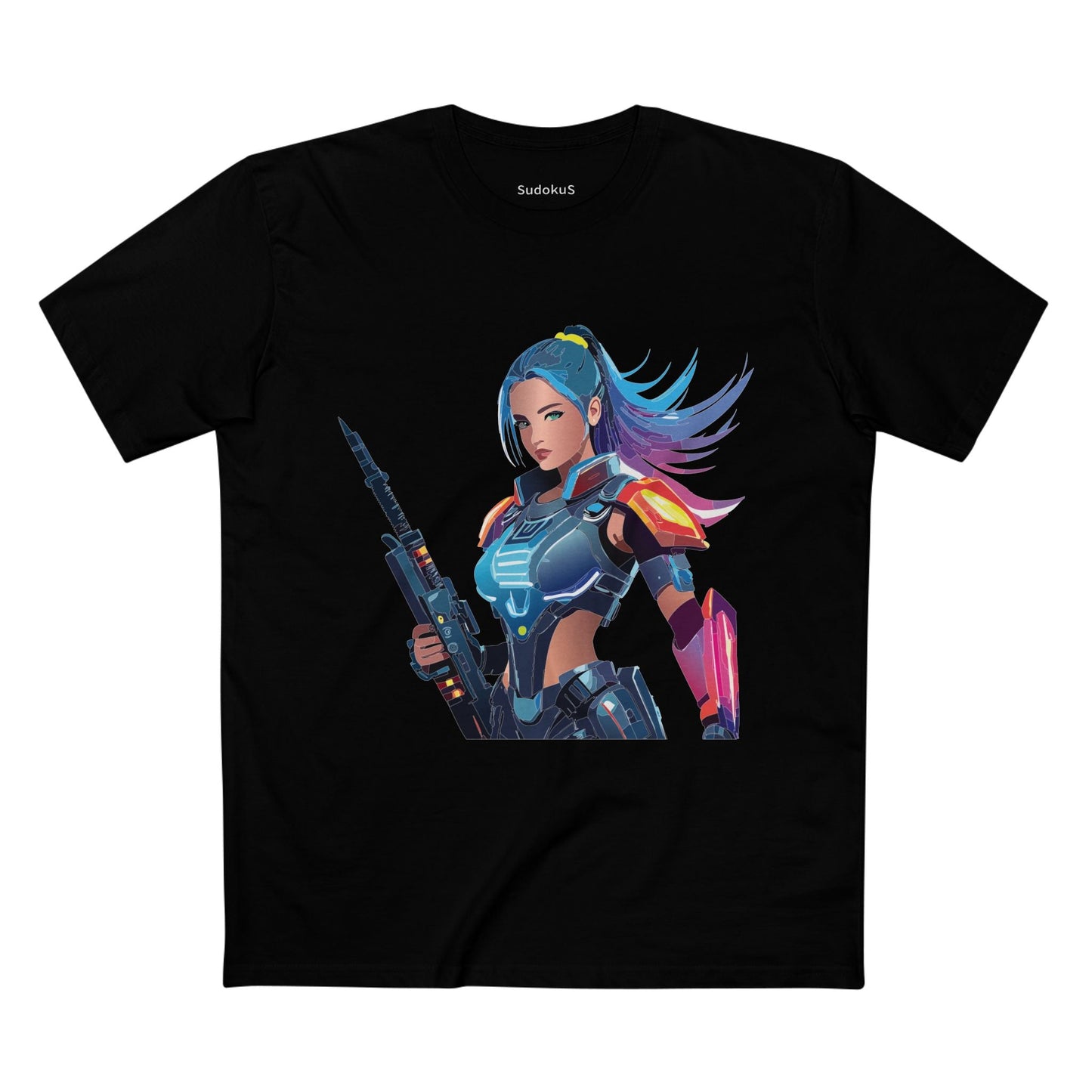 Army-woman Graphic Unisex 100 Cotton Staple Tee 9