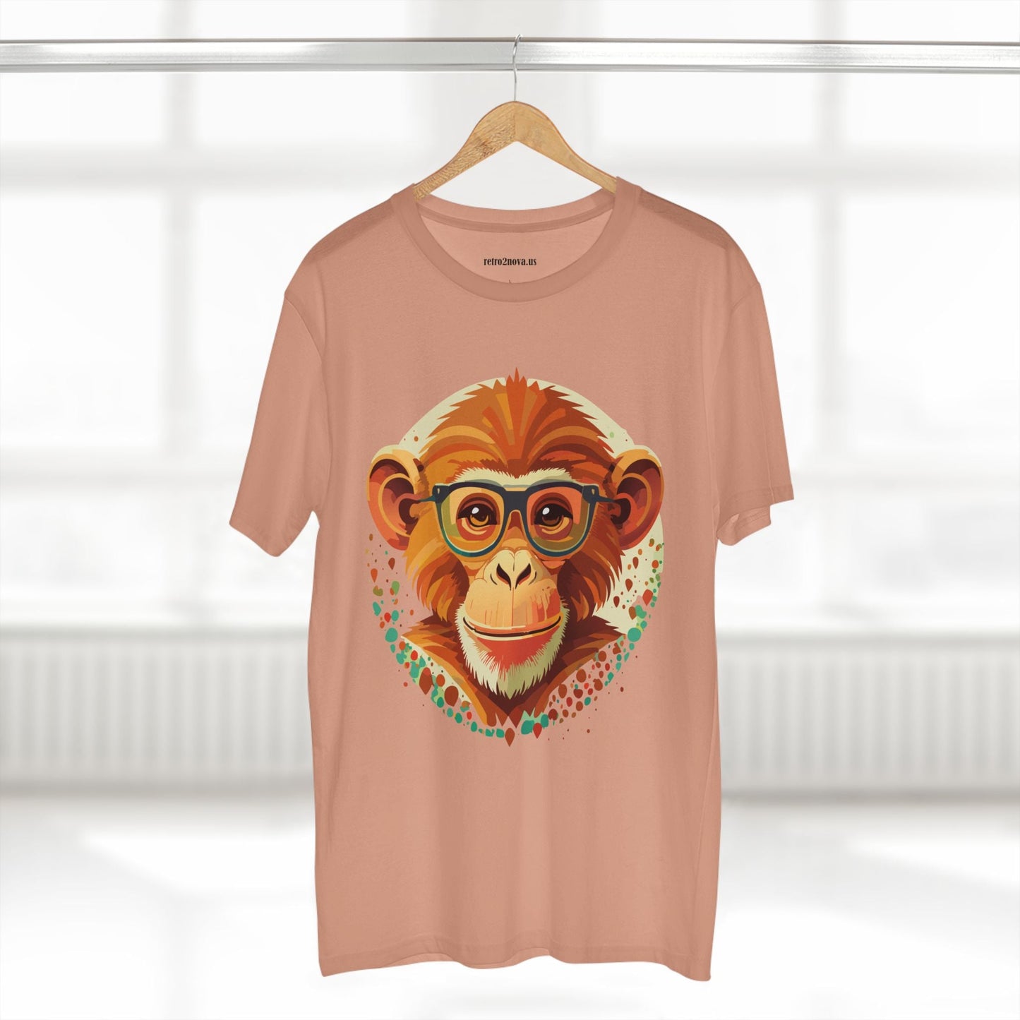 Monkey Shirt Animal Shirt Unisex Premium Cotton Tee With Original Art Design By Retro2Nova For Everyday Comfort