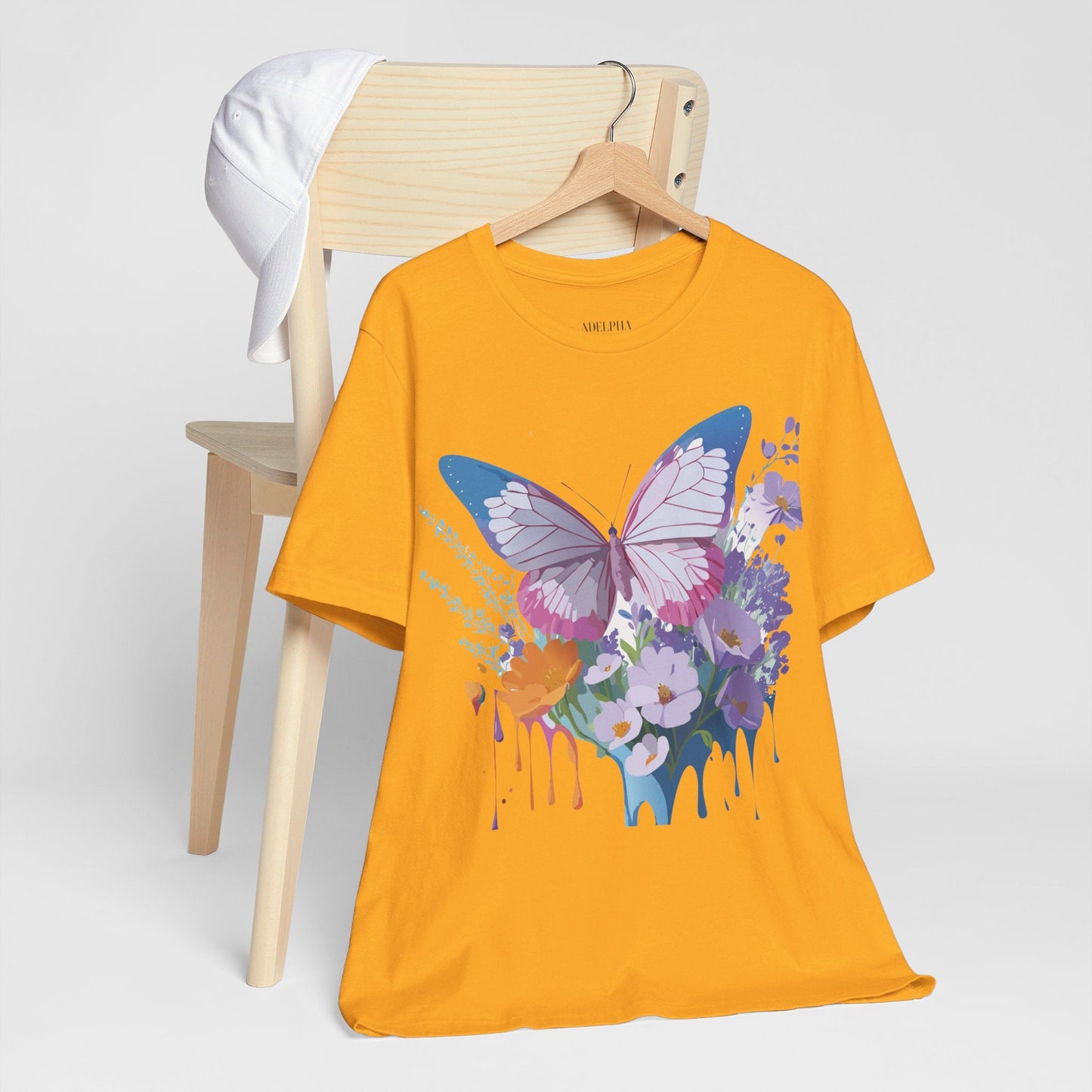 Unisex Butterfly Graphic Tee Adelpha Art Design Vintage Inspired Jersey Tee