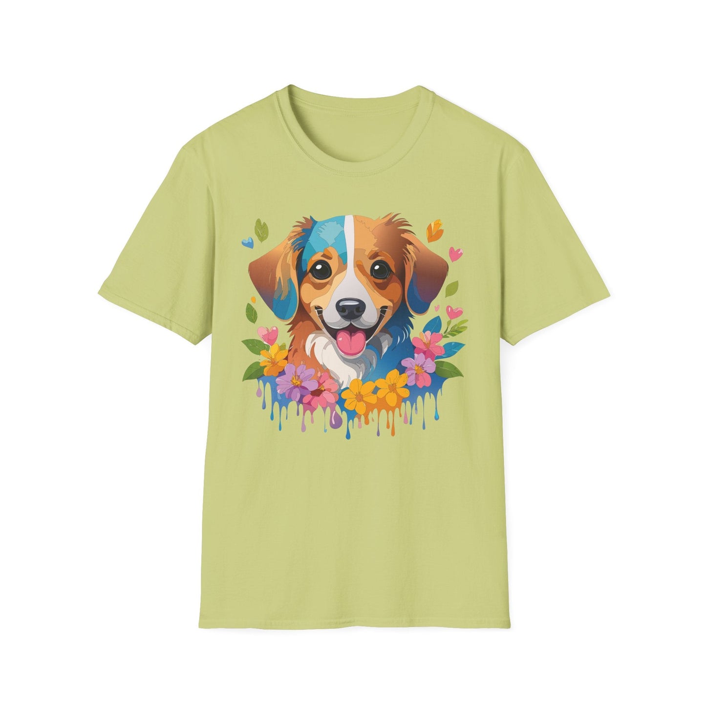 Dog Shirt Unisex Animal Tee 100 Percent Cotton Gildan Softstyle 64000