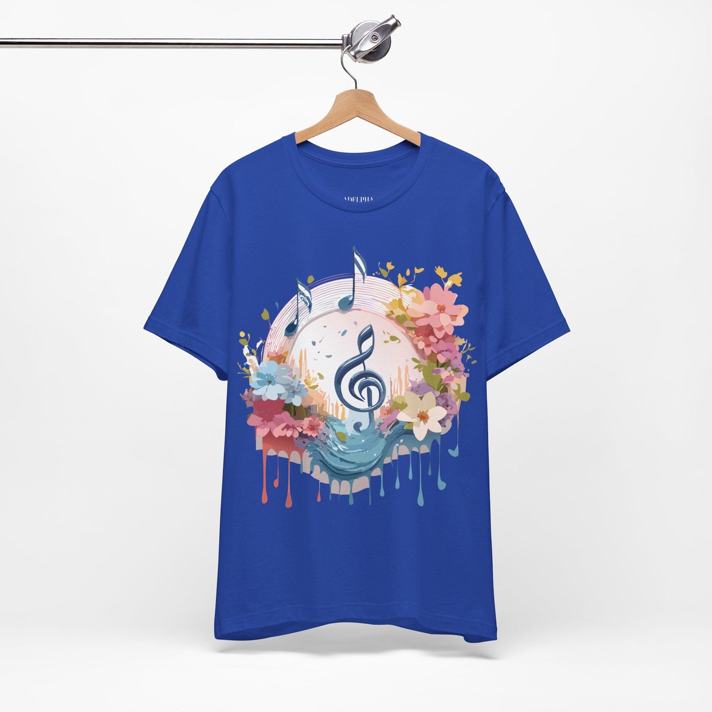 Adelpha Graphic Music T Shirt Unisex Jersey Short Sleeve Tee With Vintage Artwork