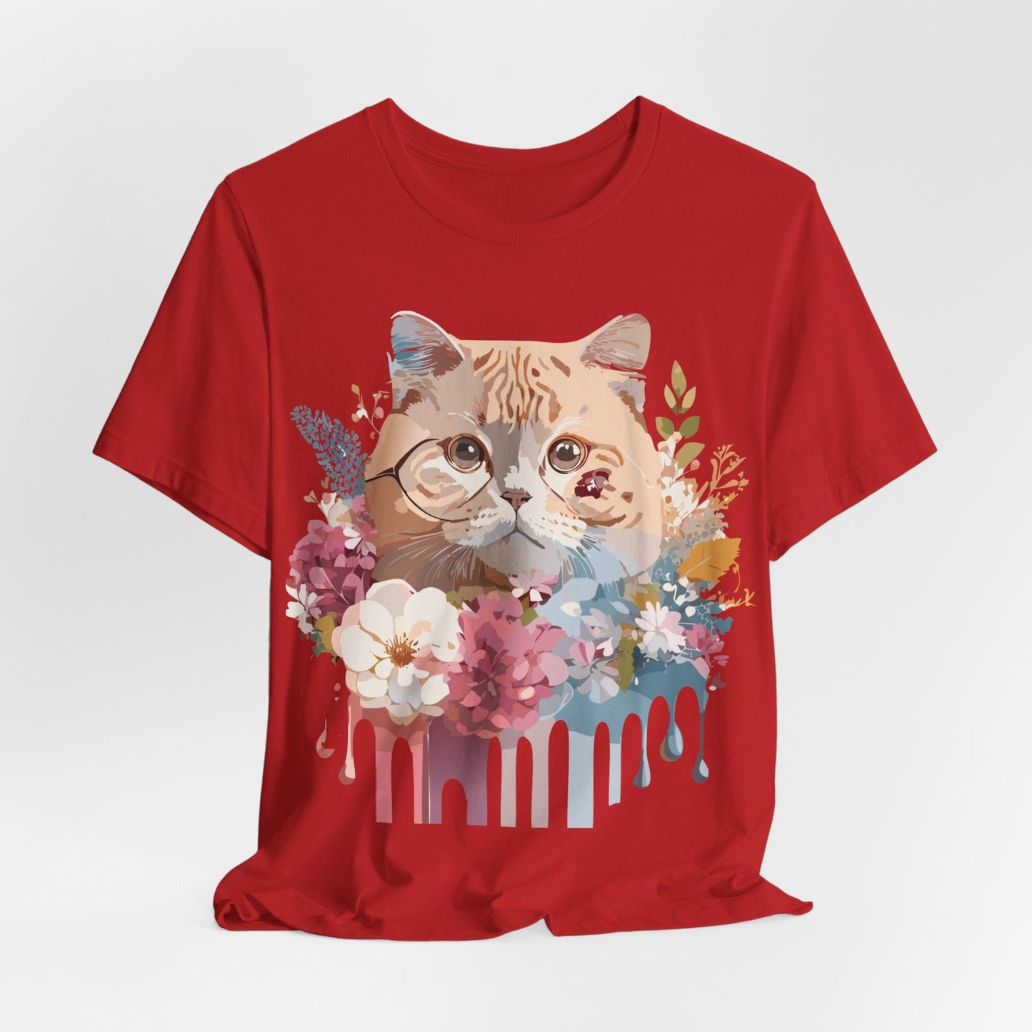 Cat Graphic Tee Unisex Short Sleeve Vintage Inspired Art Design Adelpha