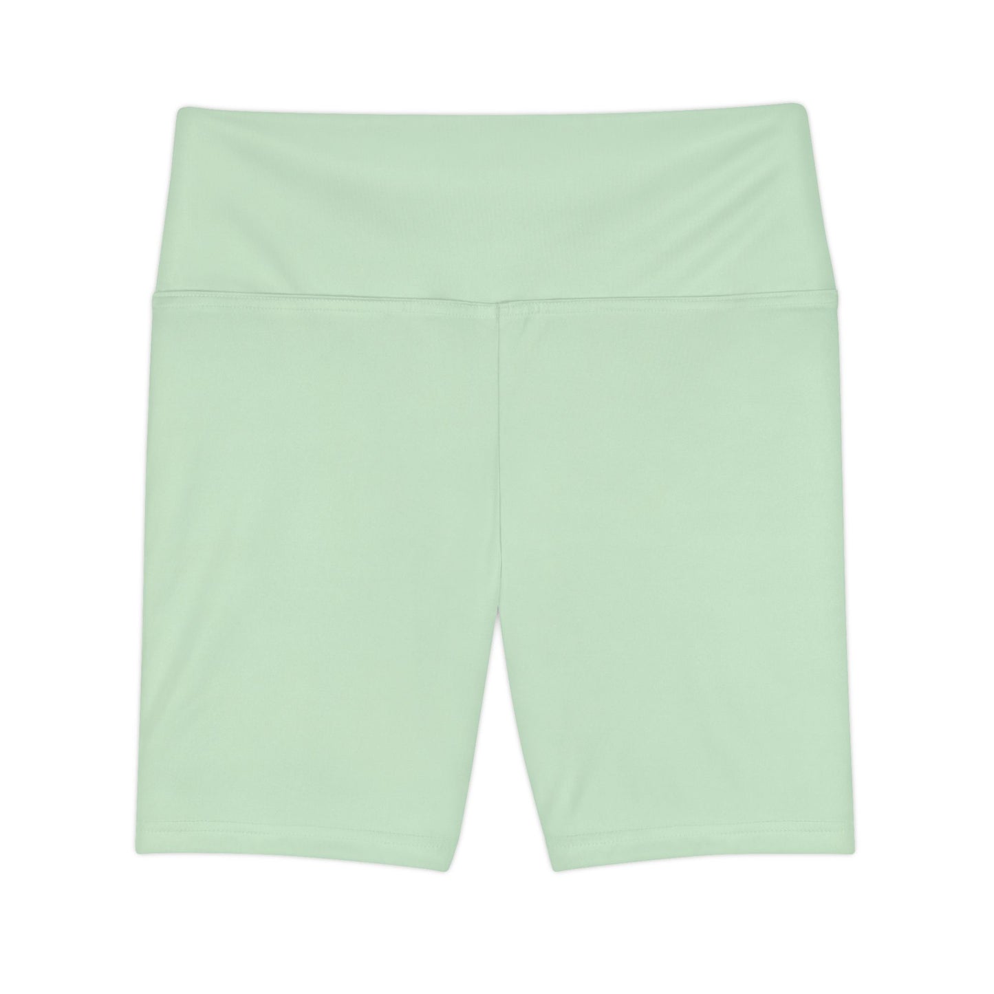 Light Green Mist Mint Workout Shorts — High-Waist Mint Bike Shorts for Women