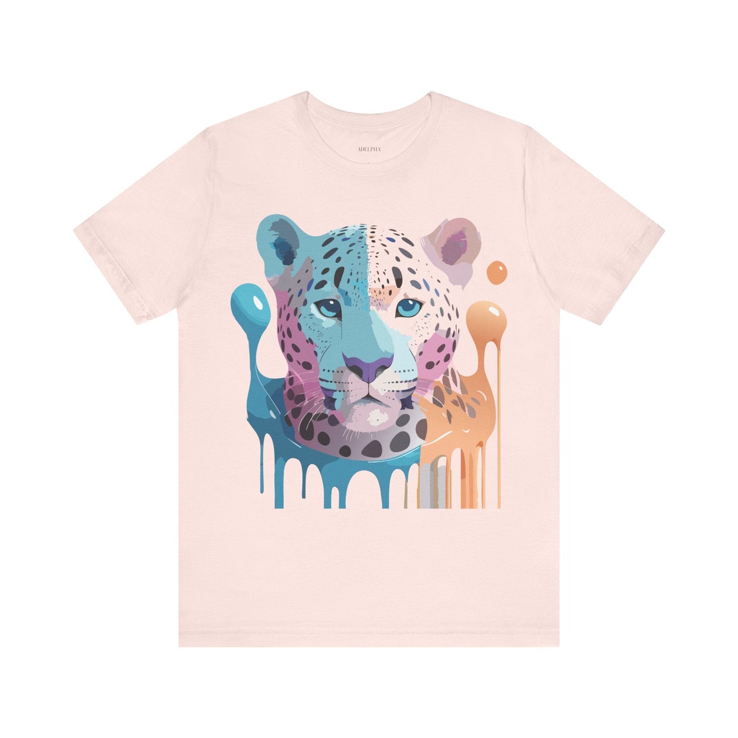 Adelpha Graphic Tee Cheetah Print Unisex Jersey Short Sleeve Shirt Vintage Art