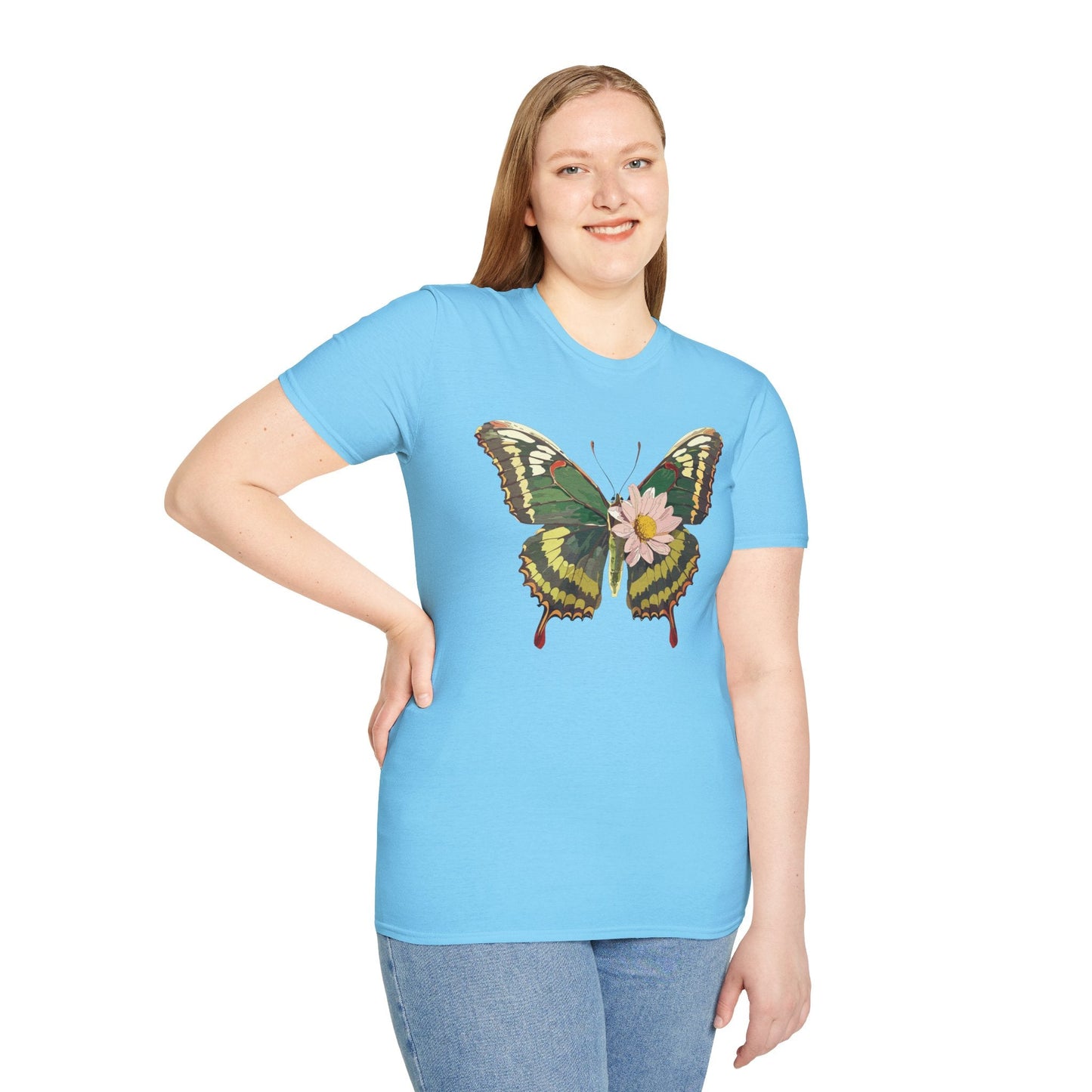Butterfly Shirt Unisex Monarch Butterfly Tee Gildan Softstyle 64000 100% Ring Spun Cotton