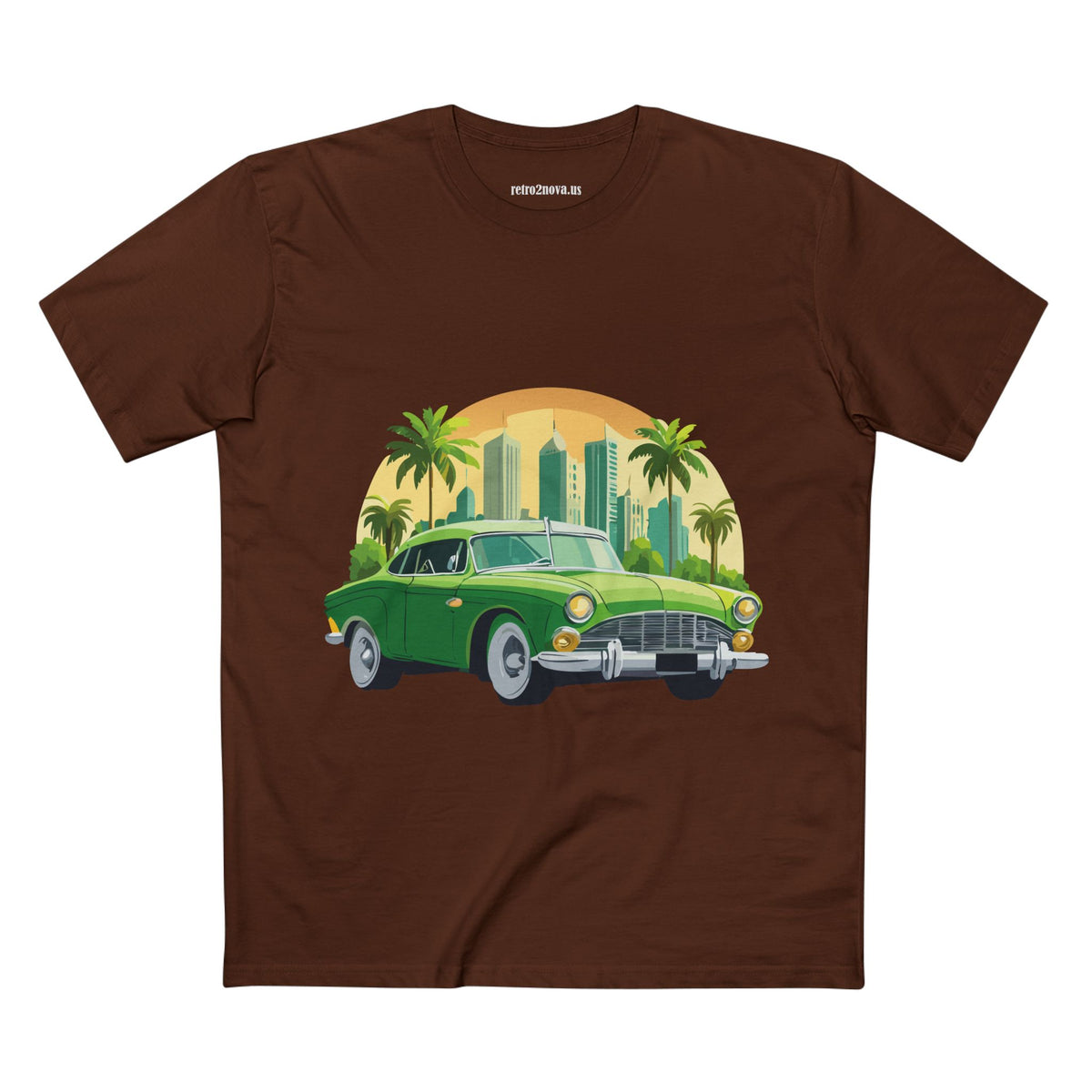 Retro Car Vintage Graphic Tee Staple Unisex 100 Cotton Tee Shirt - RC-7