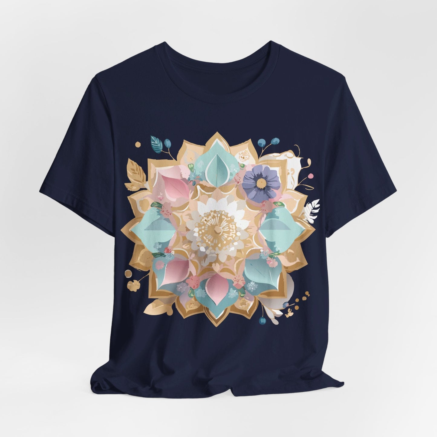 Mandala Graphic Unisex 100 Cotton Vintage Floral Artwork Tee 16
