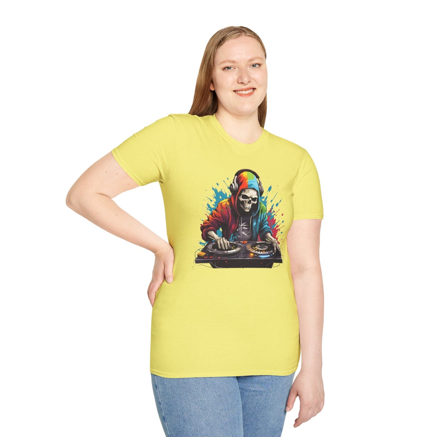 Skull T Shirt Unisex Skeleton Tee 100 Cotton Softstyle Gildan 64000 Graphic Tee Artwork