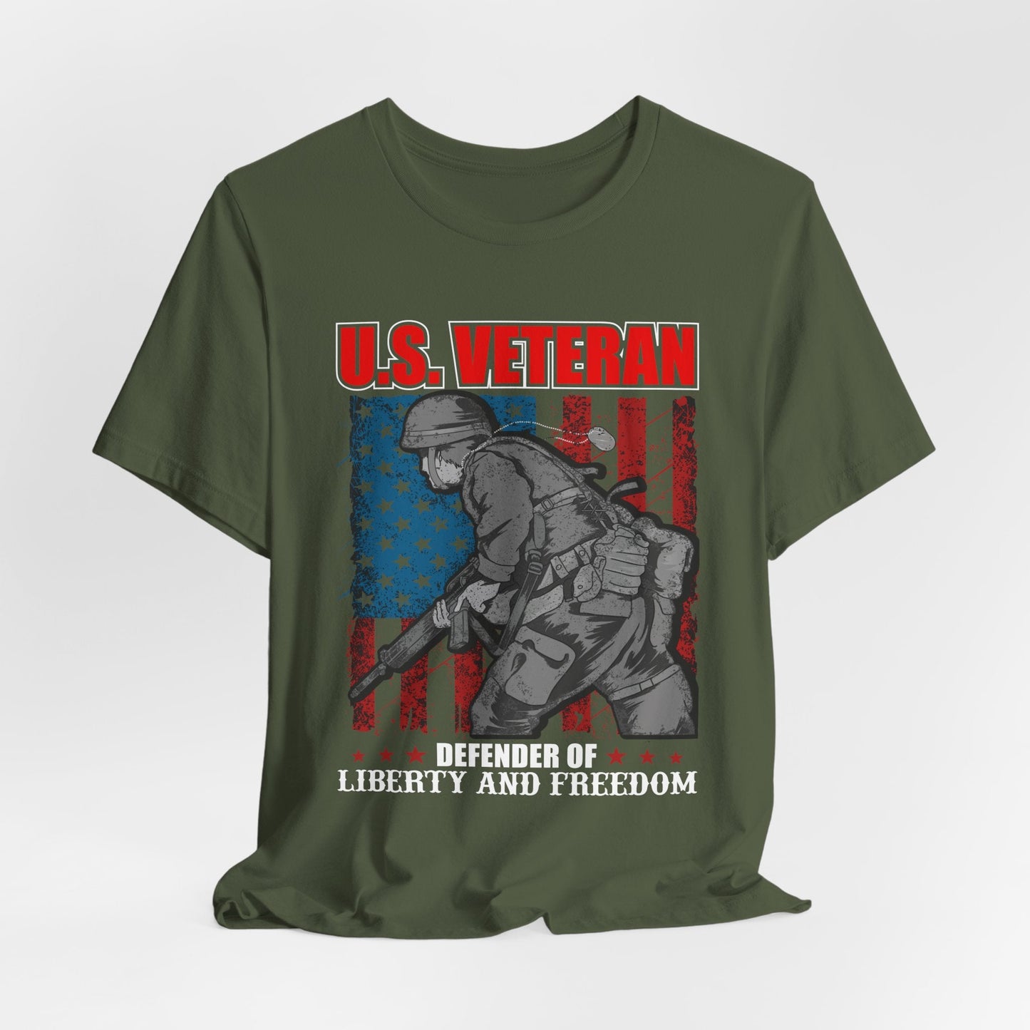 Army Veteran Patriotic Graphic Design Unisex Cotton T-Shirt v31