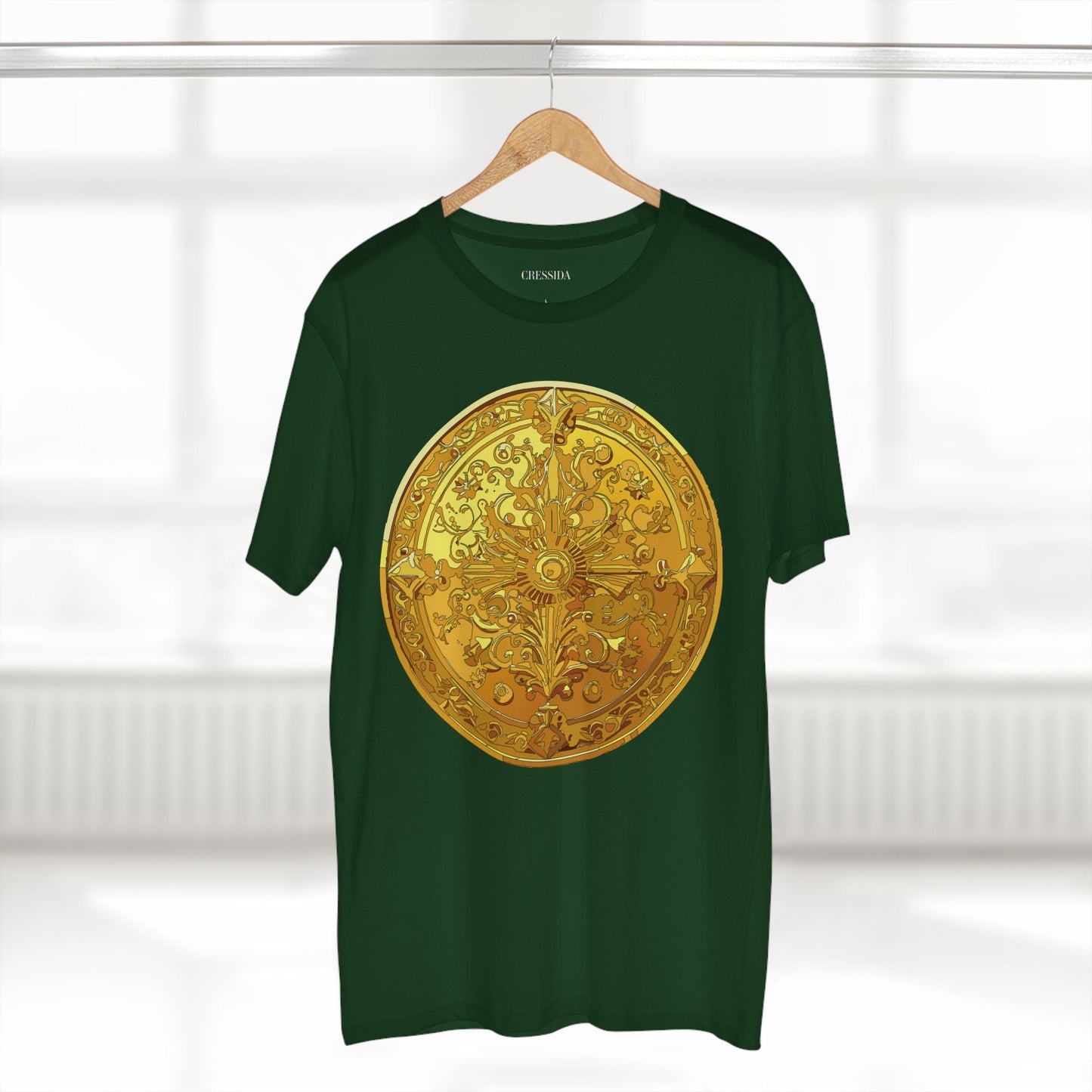 Antique Gold Coin Graphic Design T-Shirt Unisex 100 Cotton With Golden Print Artwork Tee 24