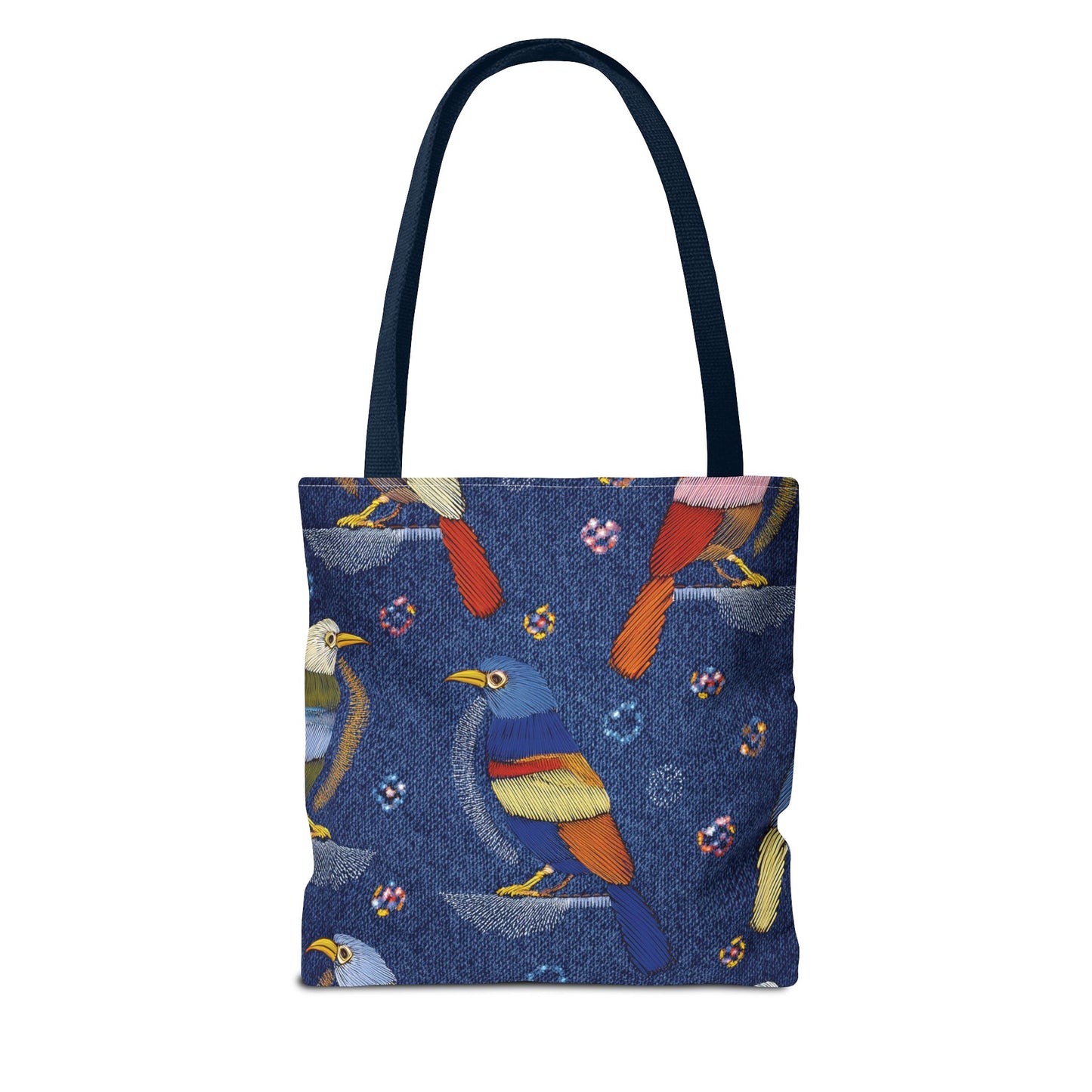 Denim Fabric Imitation Print Unisex Canvas Bag Poly Spun 3 Sizes Tote Bag 194-10
