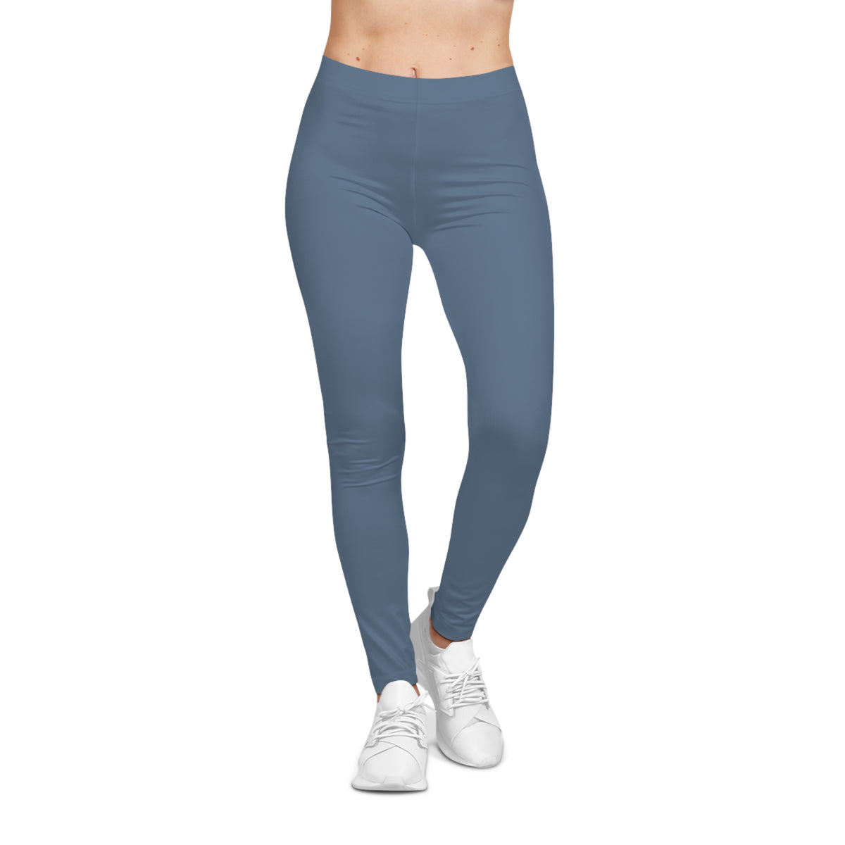 Eastern Blue Color Women's Poly-Span Casual Leggings XS-2XL