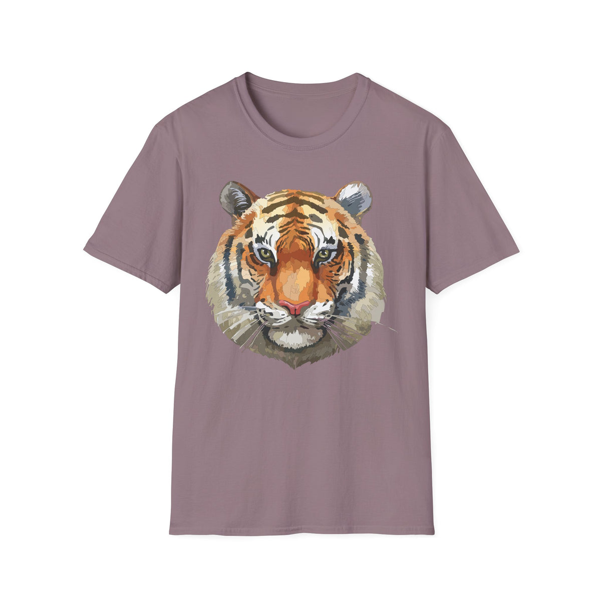 Watercolor Tiger Face T-Shirt | Wildlife Illustration, Animal Print