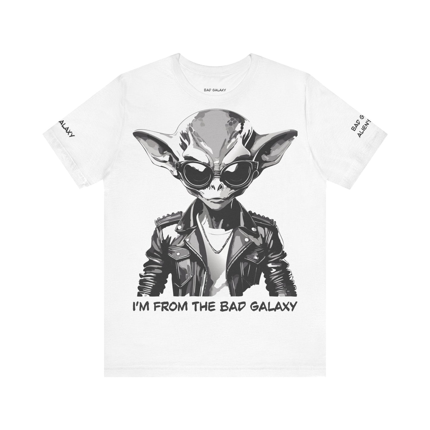 Alien Tee Shirt From Bad Galaxy Made To Order 100 Percent Cotton Eco Friendly Inks USA Designed