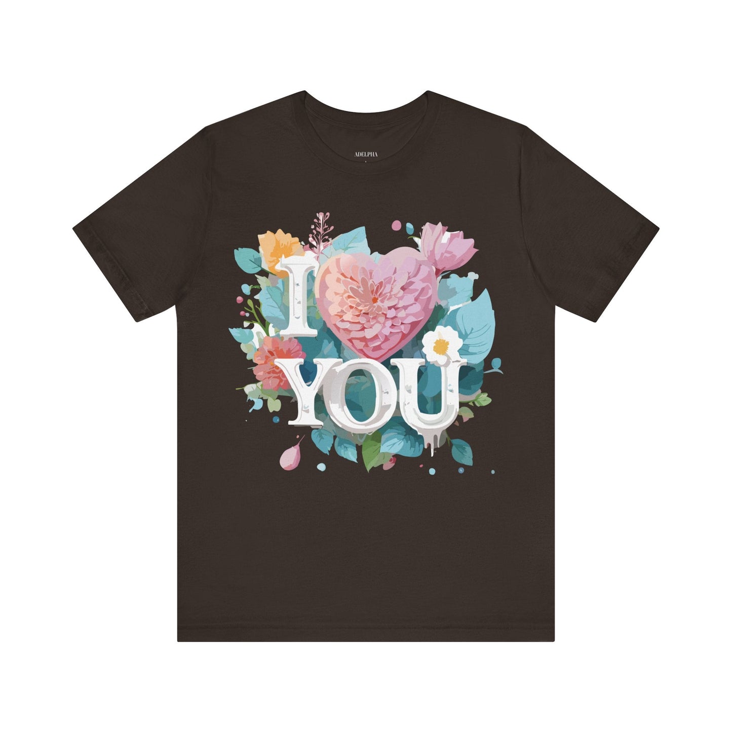 Valentine Day Graphic Unisex 100 Cotton Vintage Artwork with Love and Flower Design Tee 9