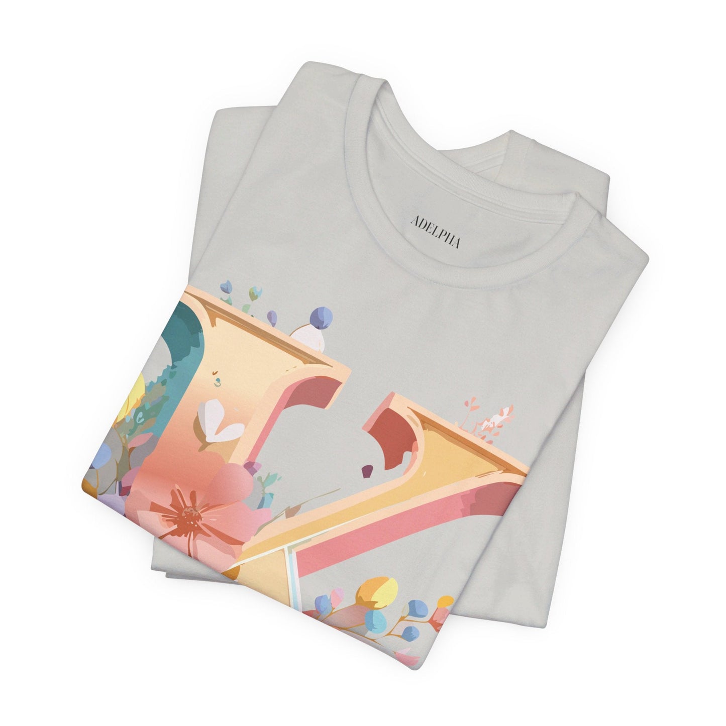 Letter K Shirt Unisex Graphic Tee With Vintage Inspired Artwork By Adelpha Short Sleeve