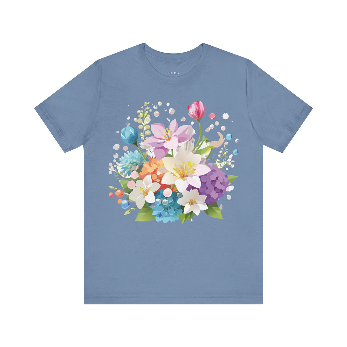 Floral Graphic Tee Shirt - Bella+Canvas Unisex 100 Cotton 3