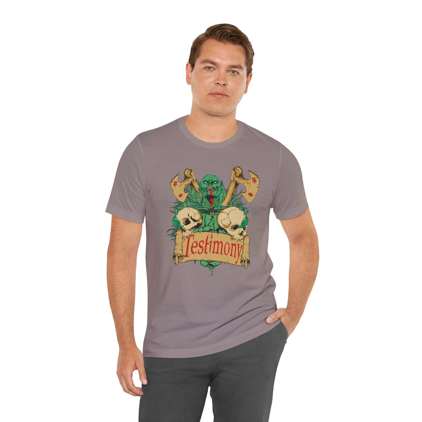 Cthulhu Skull Axes Testimony Tee Lovecraft Horror Mythos Shirt Art-42