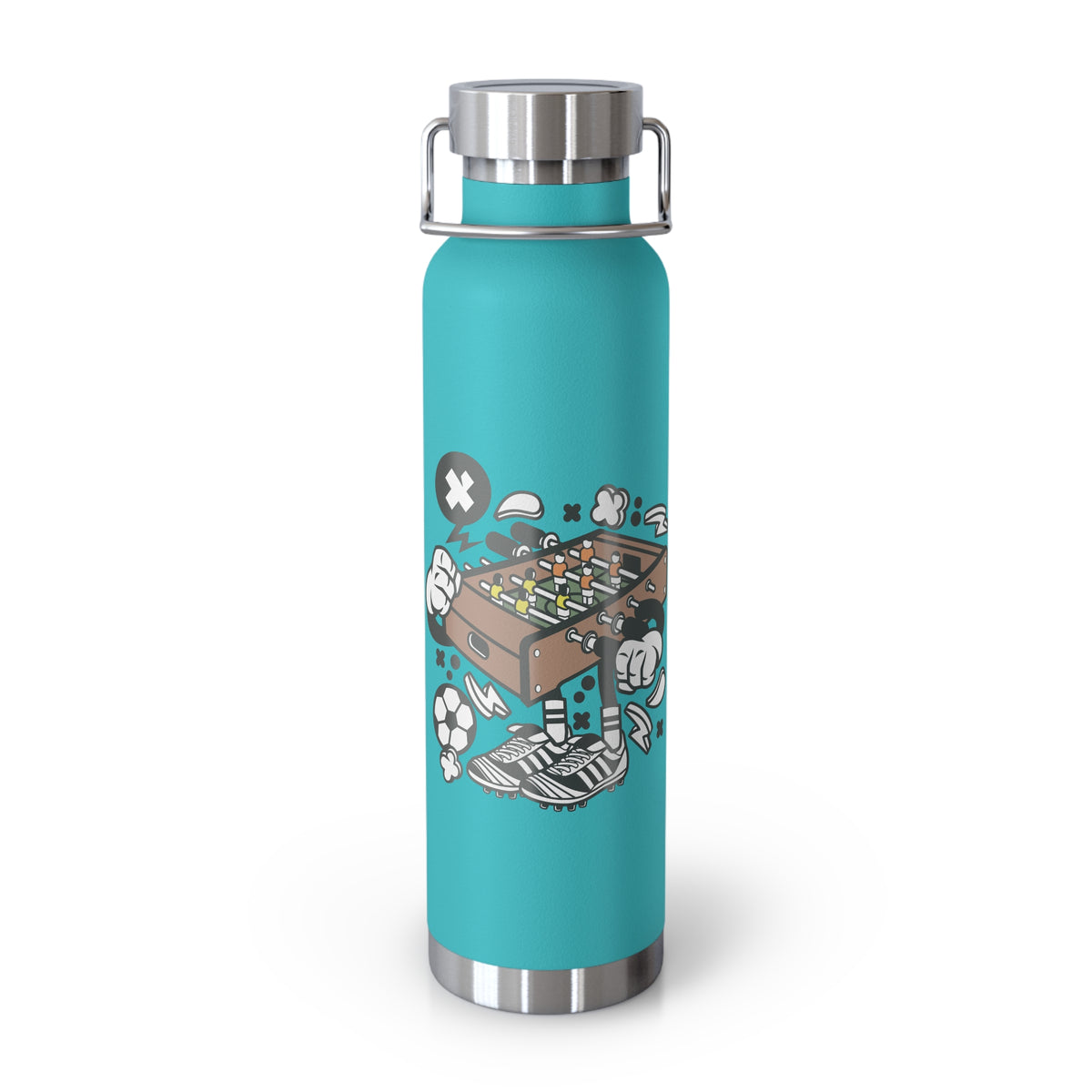 22oz Copper Insulated Water Bottle with Cartoon Design - CV25