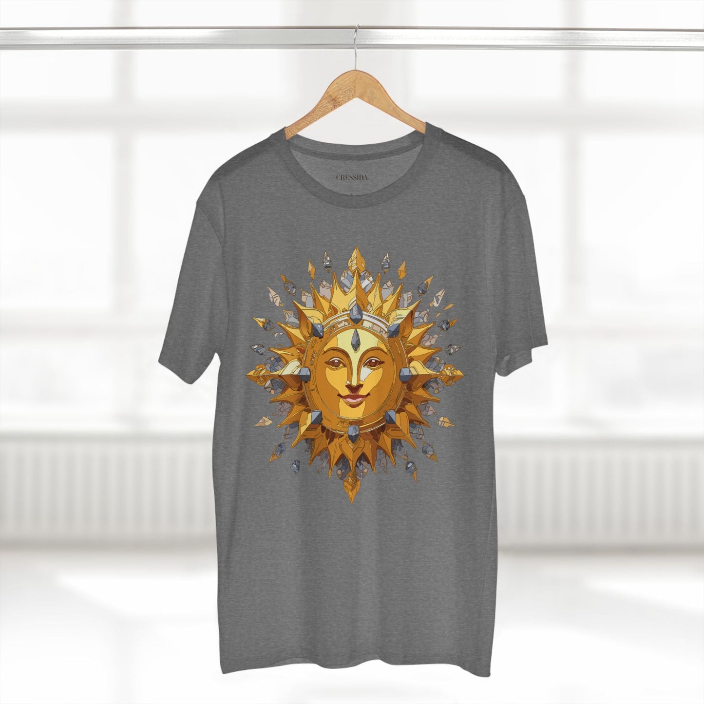 Gold Sun Graphic Unisex 100 Cotton T-Shirt with Golden Art Design 11